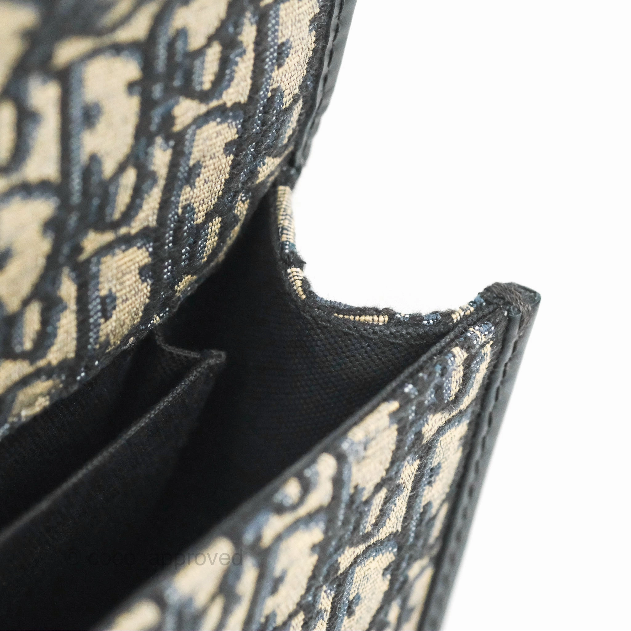 Dior 30 Montaigne East-West Bag With Chain Blue Dior Oblique Jacquard