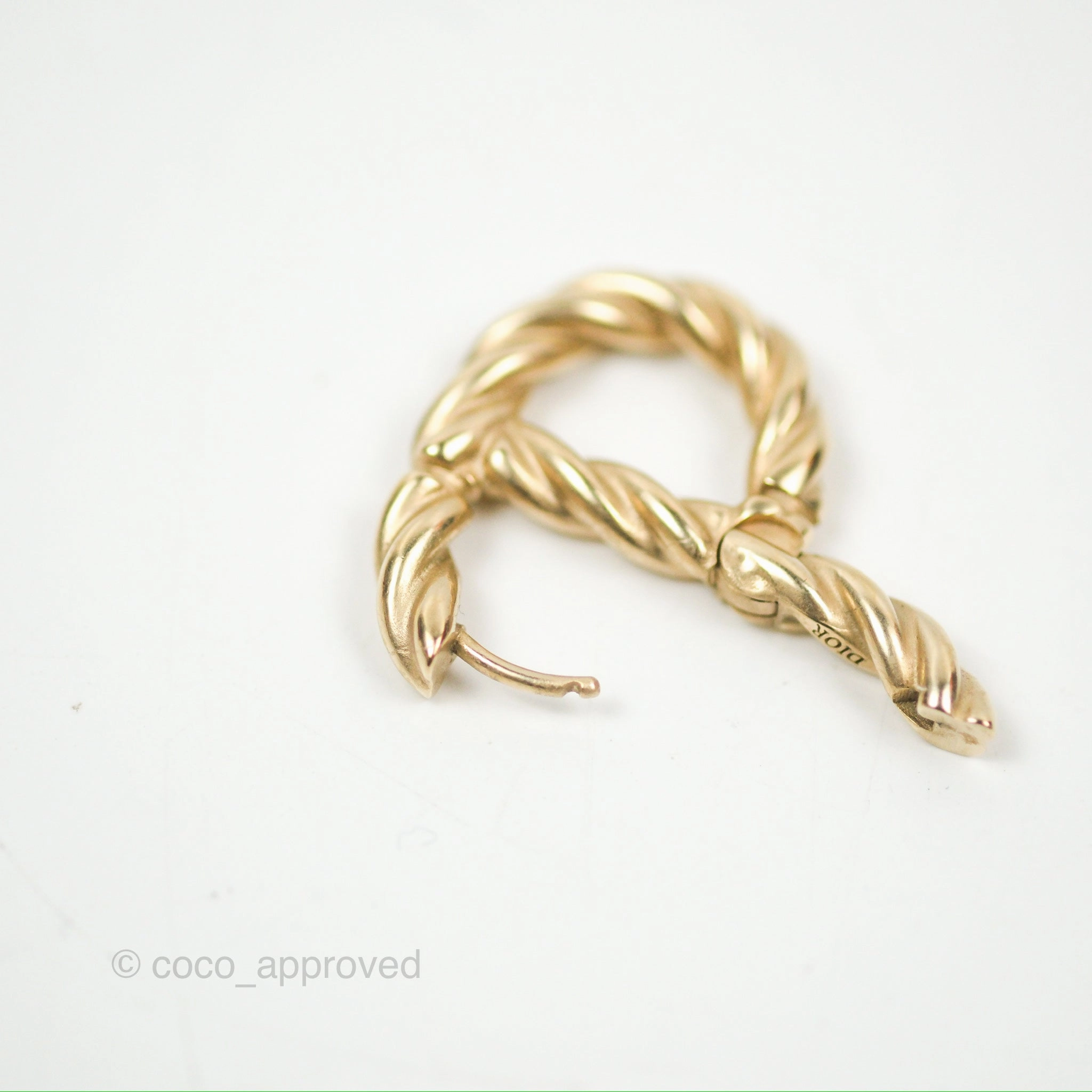 Dior 30 Montaigne Twist Earrings Gold Tone