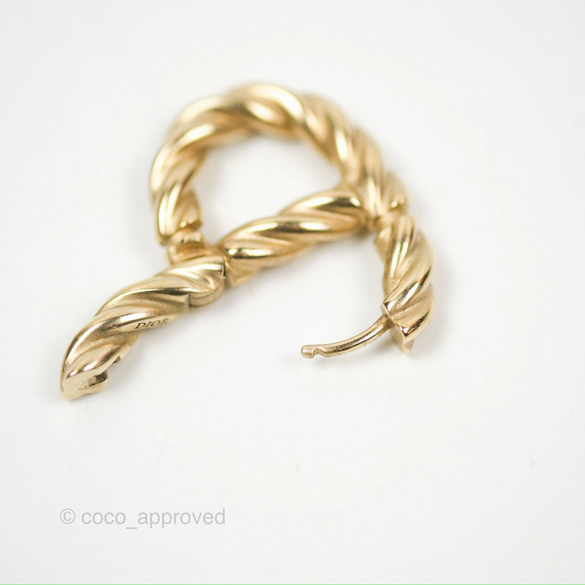 Dior 30 Montaigne Twist Earrings Gold Tone