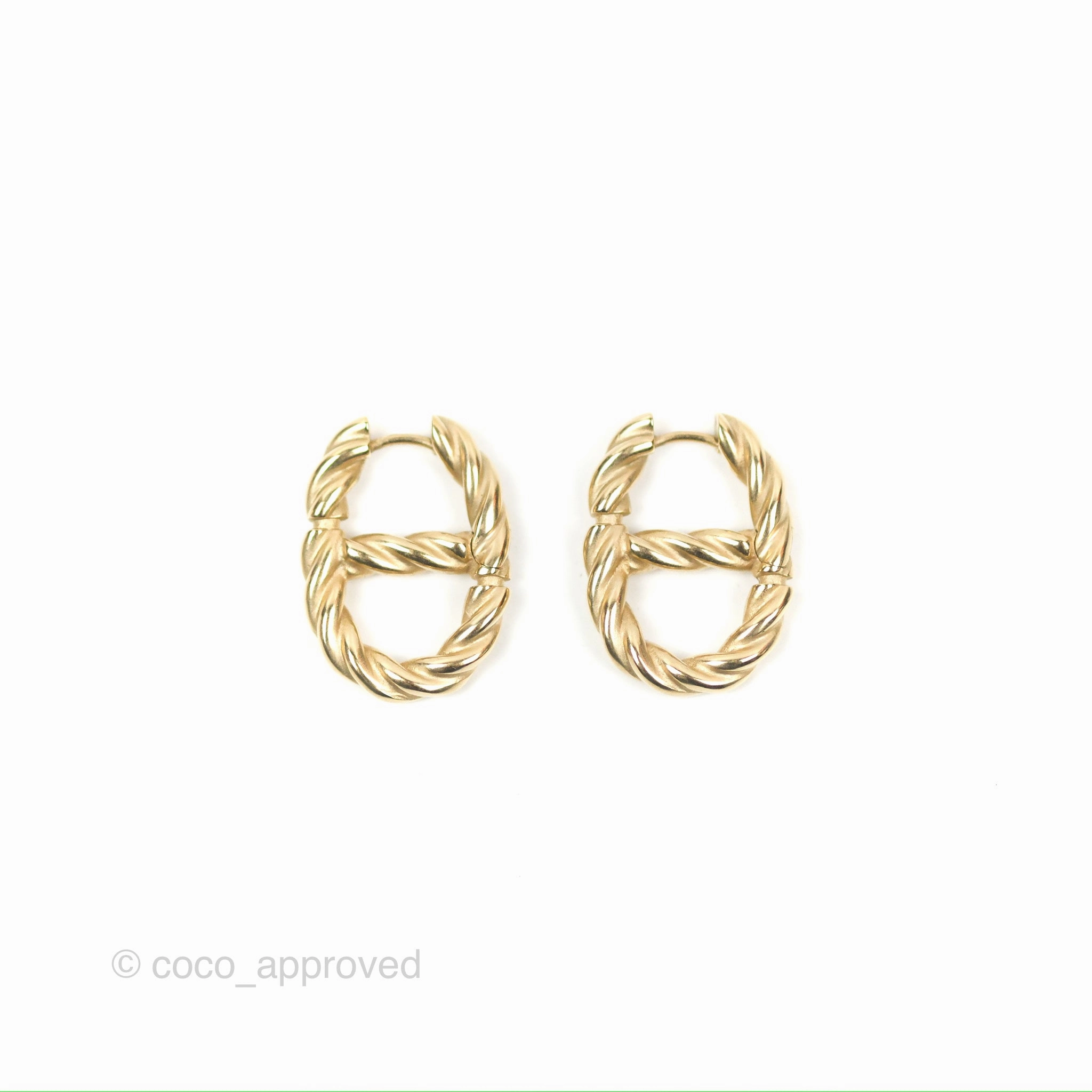 Dior 30 Montaigne Twist Earrings Gold Tone