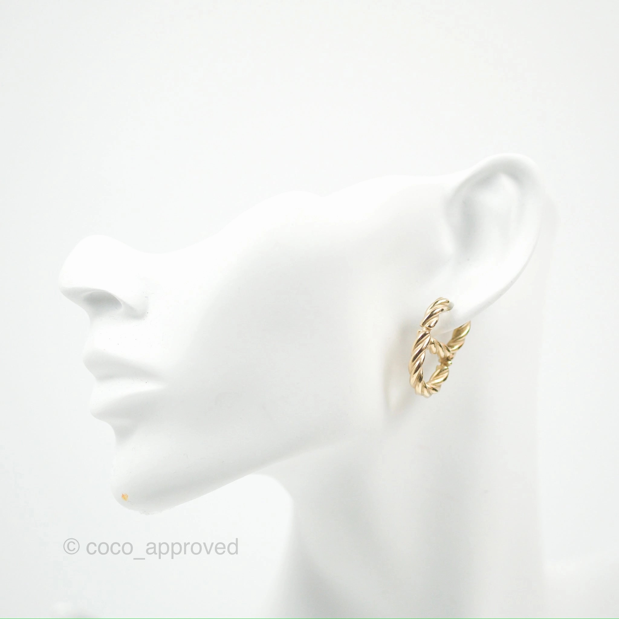 Dior 30 Montaigne Twist Earrings Gold Tone