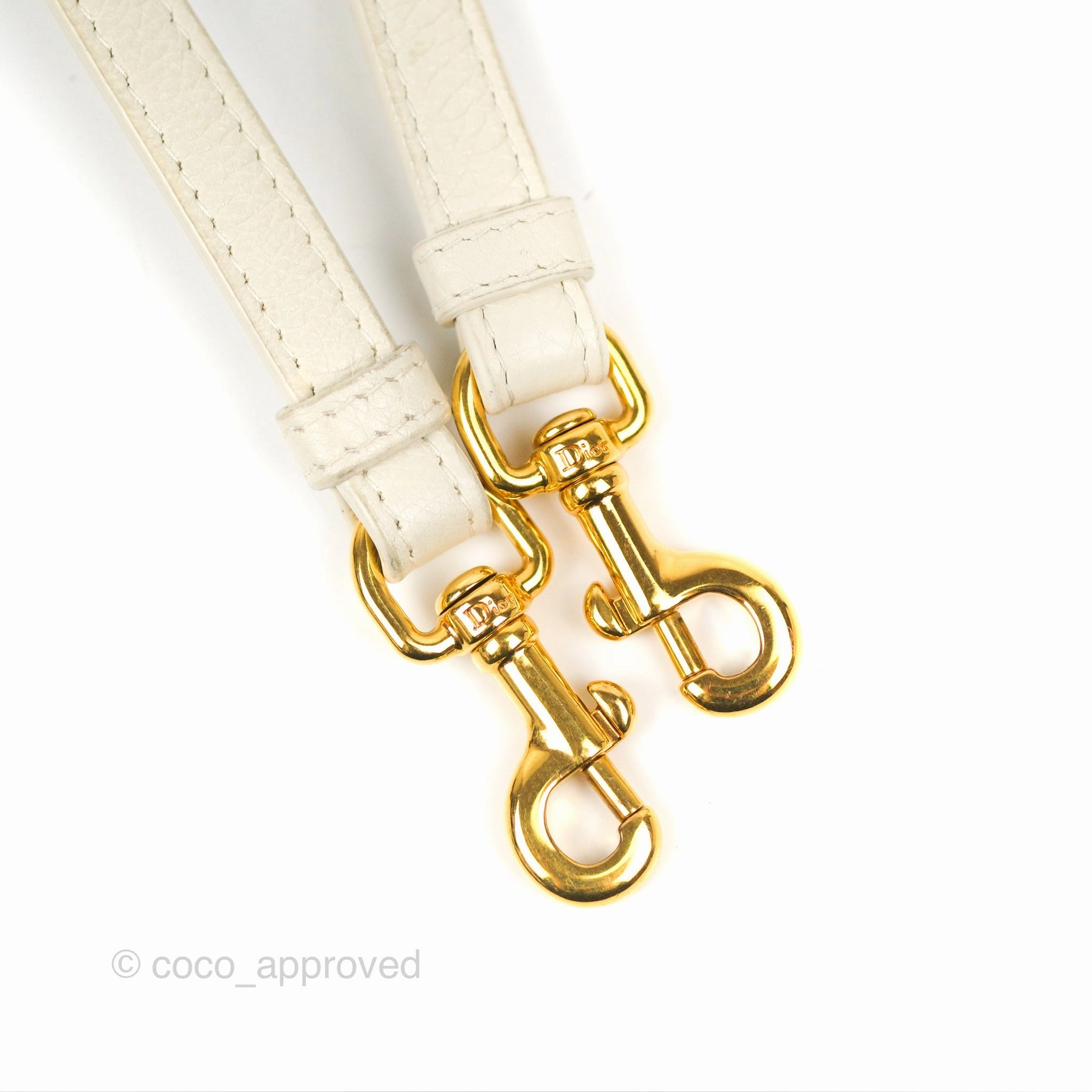 Dior Caro Pouch with Chain Latte Supple Cannage Calfskin