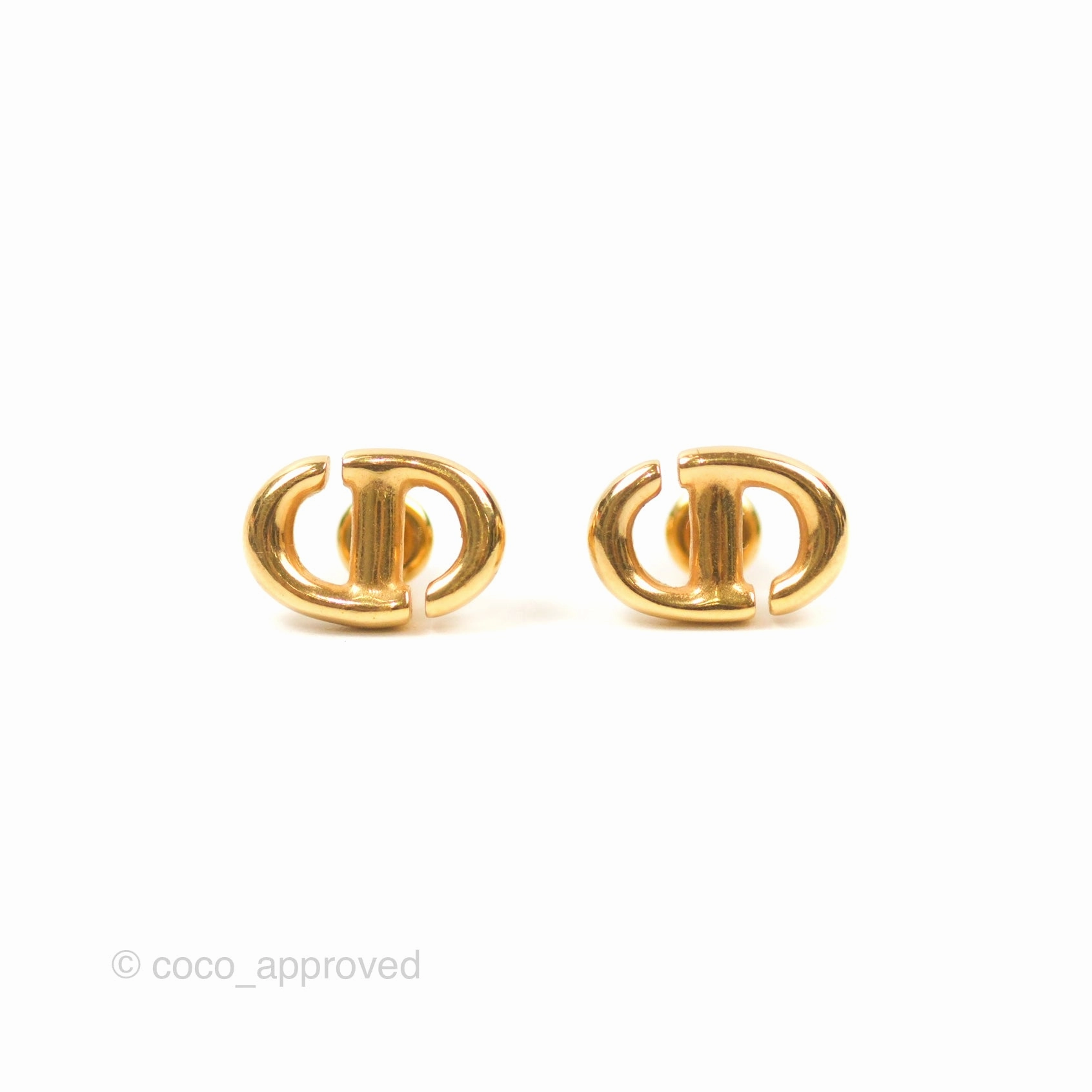 Dior CD Earrings Gold Tone