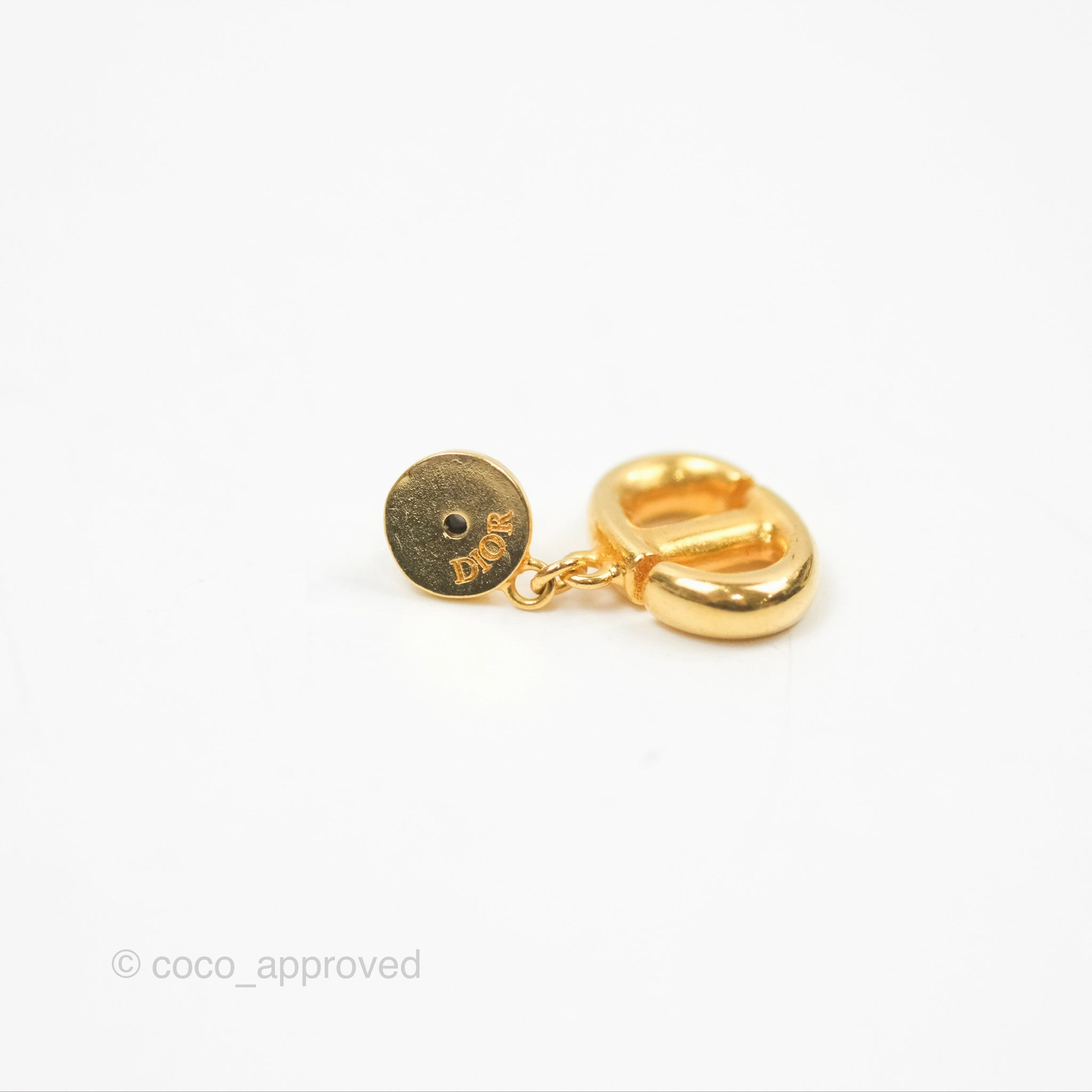 Dior CD Earrings Gold Tone