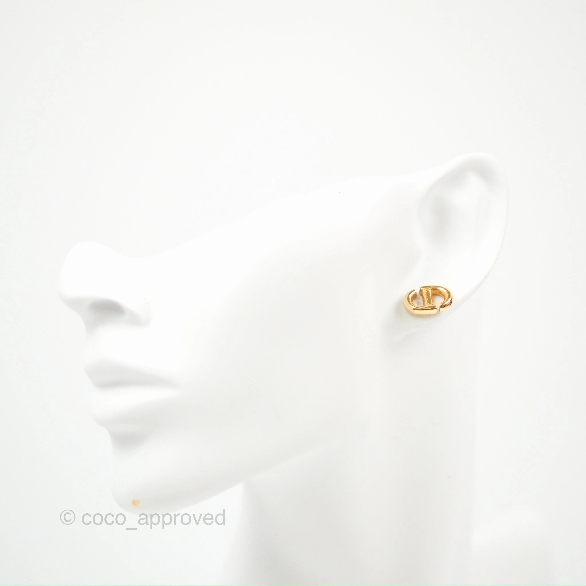 Dior CD Earrings Gold Tone