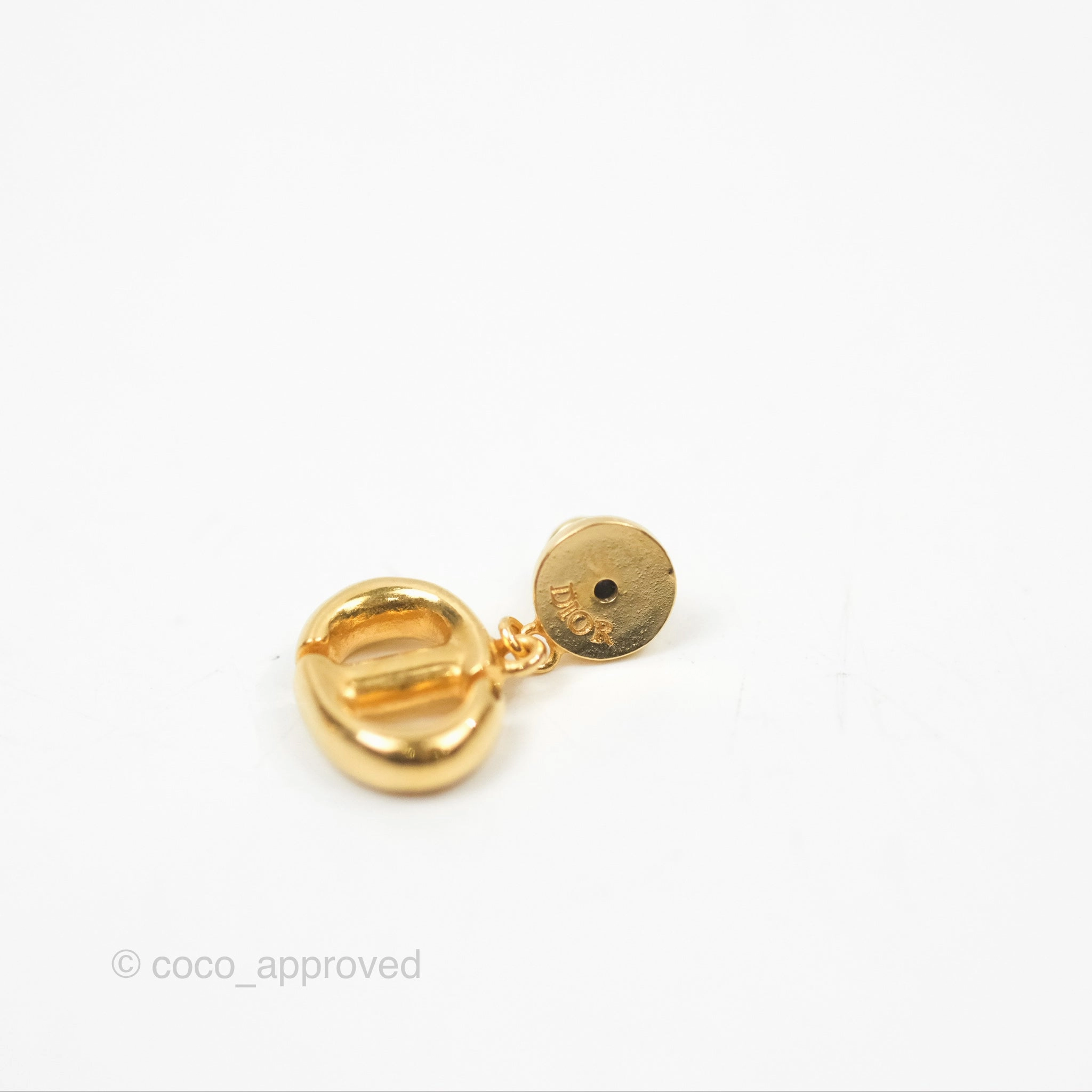 Dior CD Earrings Gold Tone