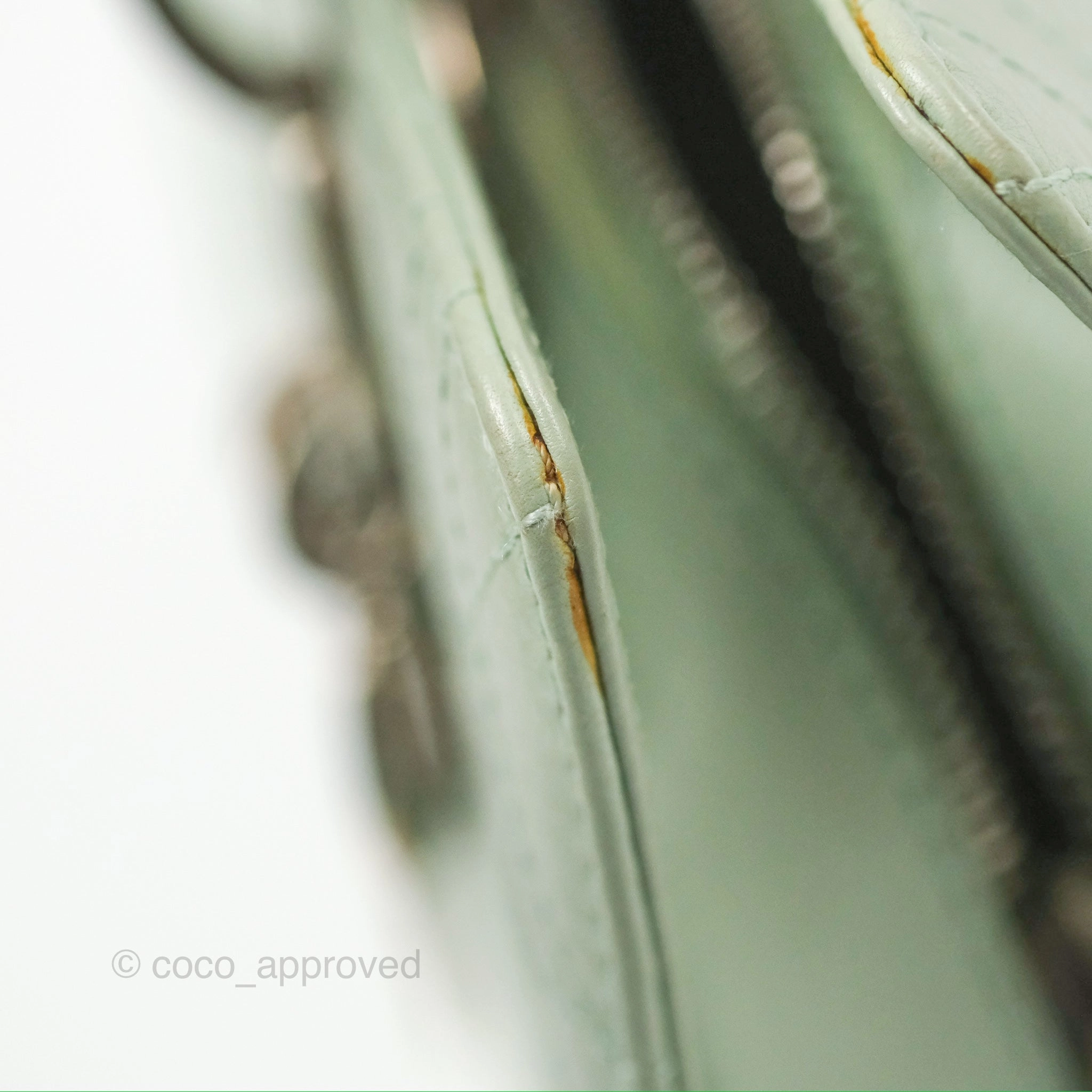 Dior East West Lady Dior Mint Green Calfskin Silver Hardware