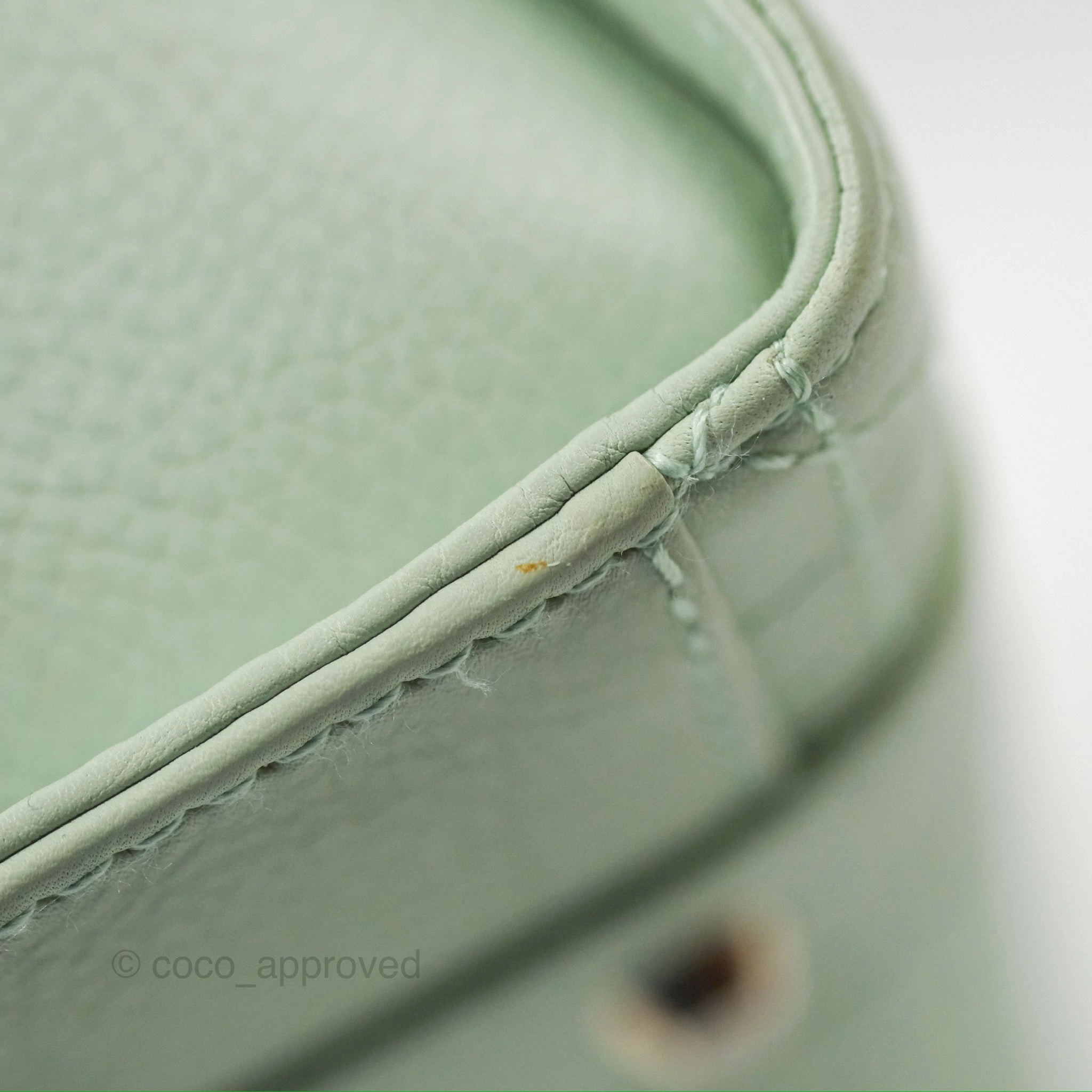 Dior East West Lady Dior Mint Green Calfskin Silver Hardware