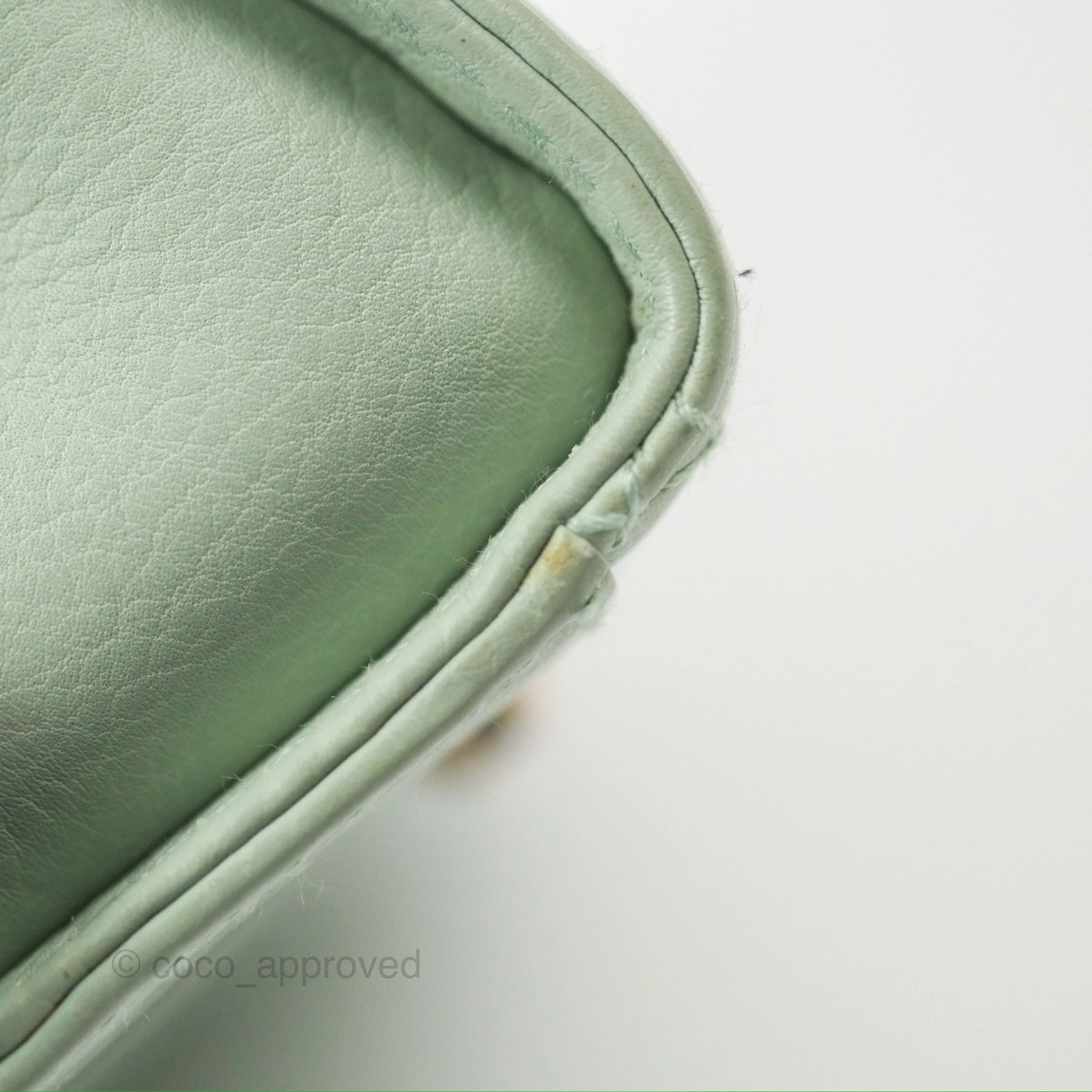 Dior East West Lady Dior Mint Green Calfskin Silver Hardware