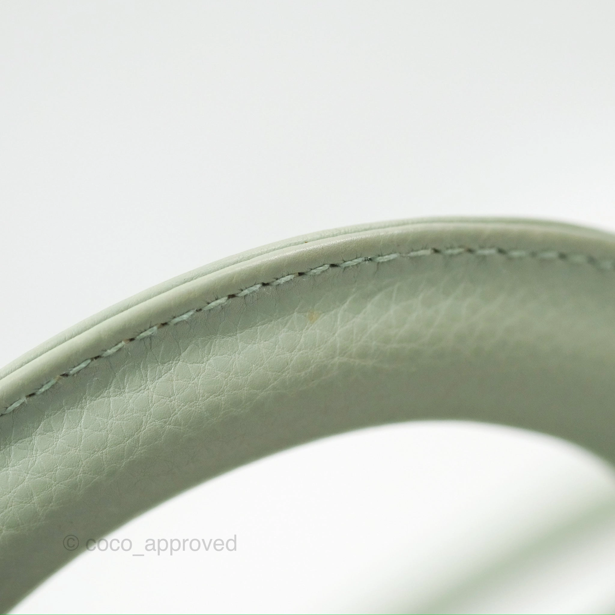 Dior East West Lady Dior Mint Green Calfskin Silver Hardware