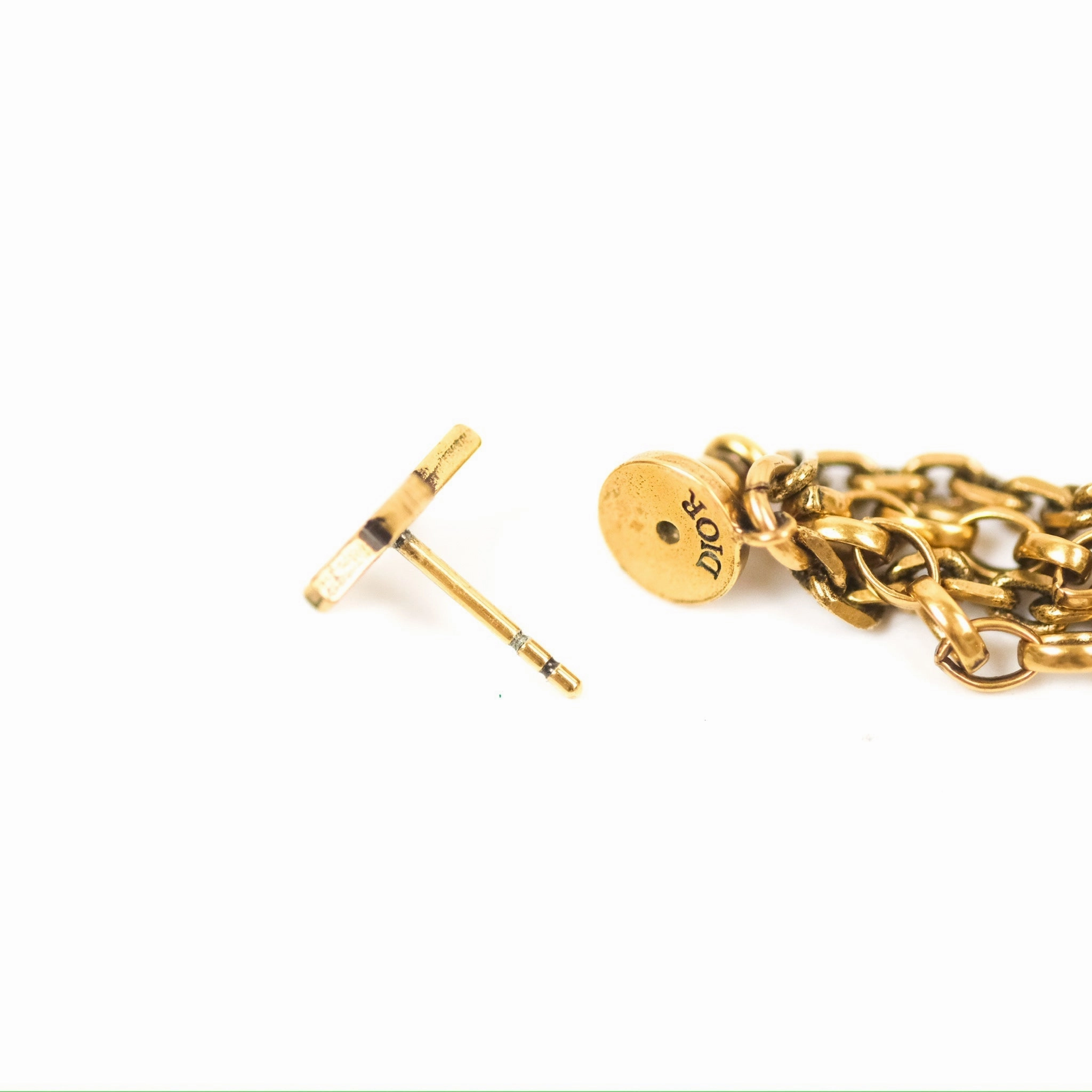 Dior Heart Drop Crystal Earrings