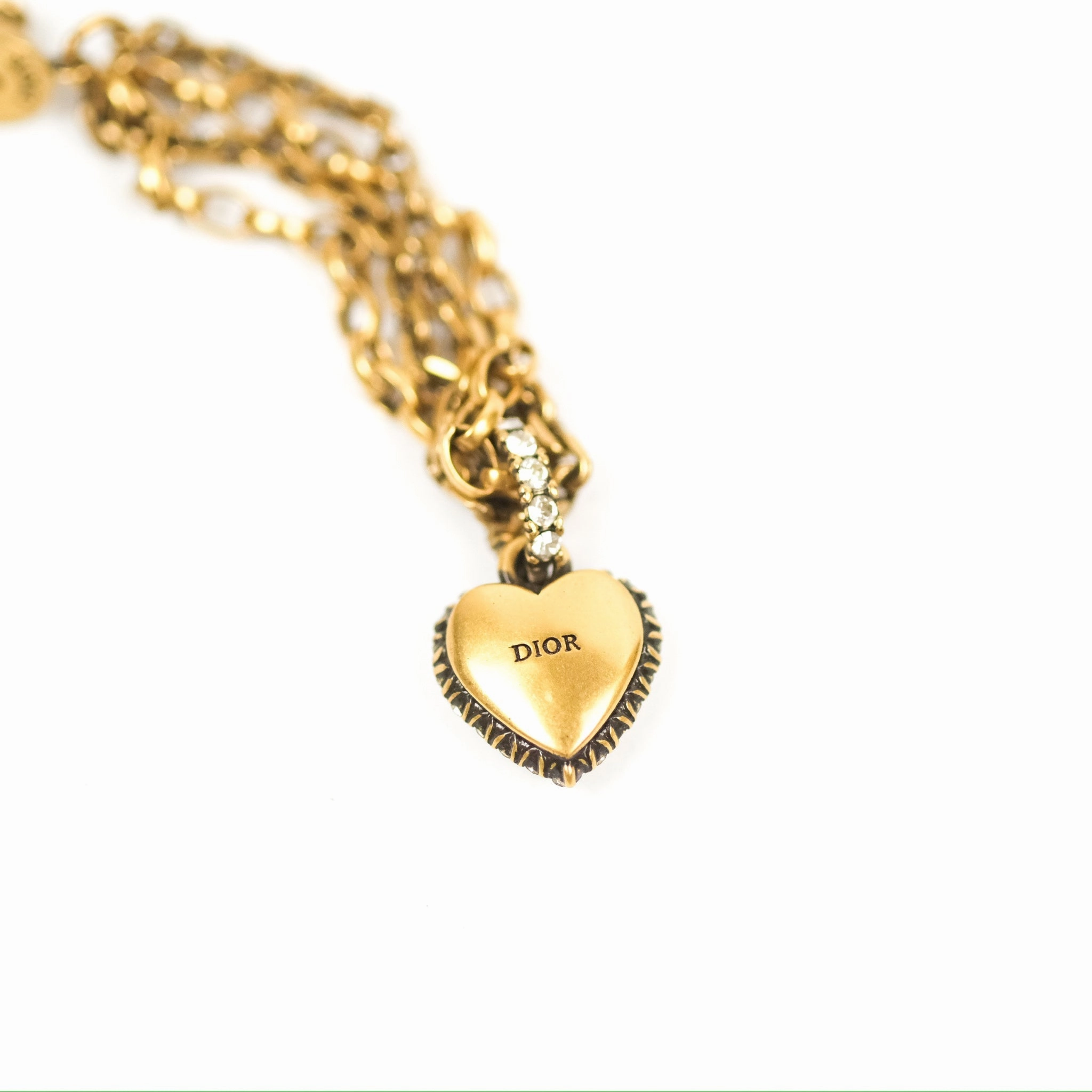 Dior Heart Drop Crystal Earrings