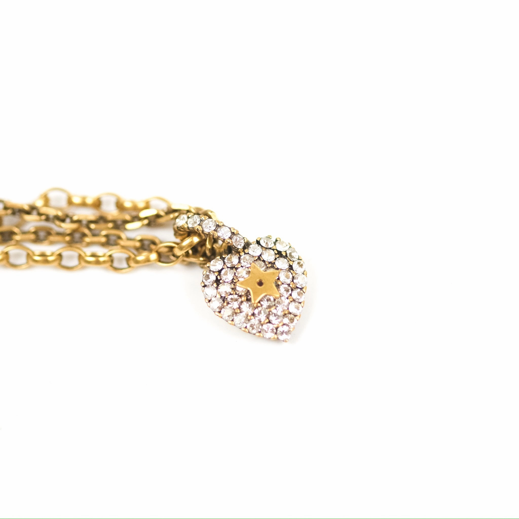 Dior Heart Drop Crystal Earrings