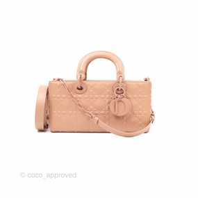 Dior Lady D-Joy Bag Rose Des Vents Cannage Calfskin with Diamond Motif