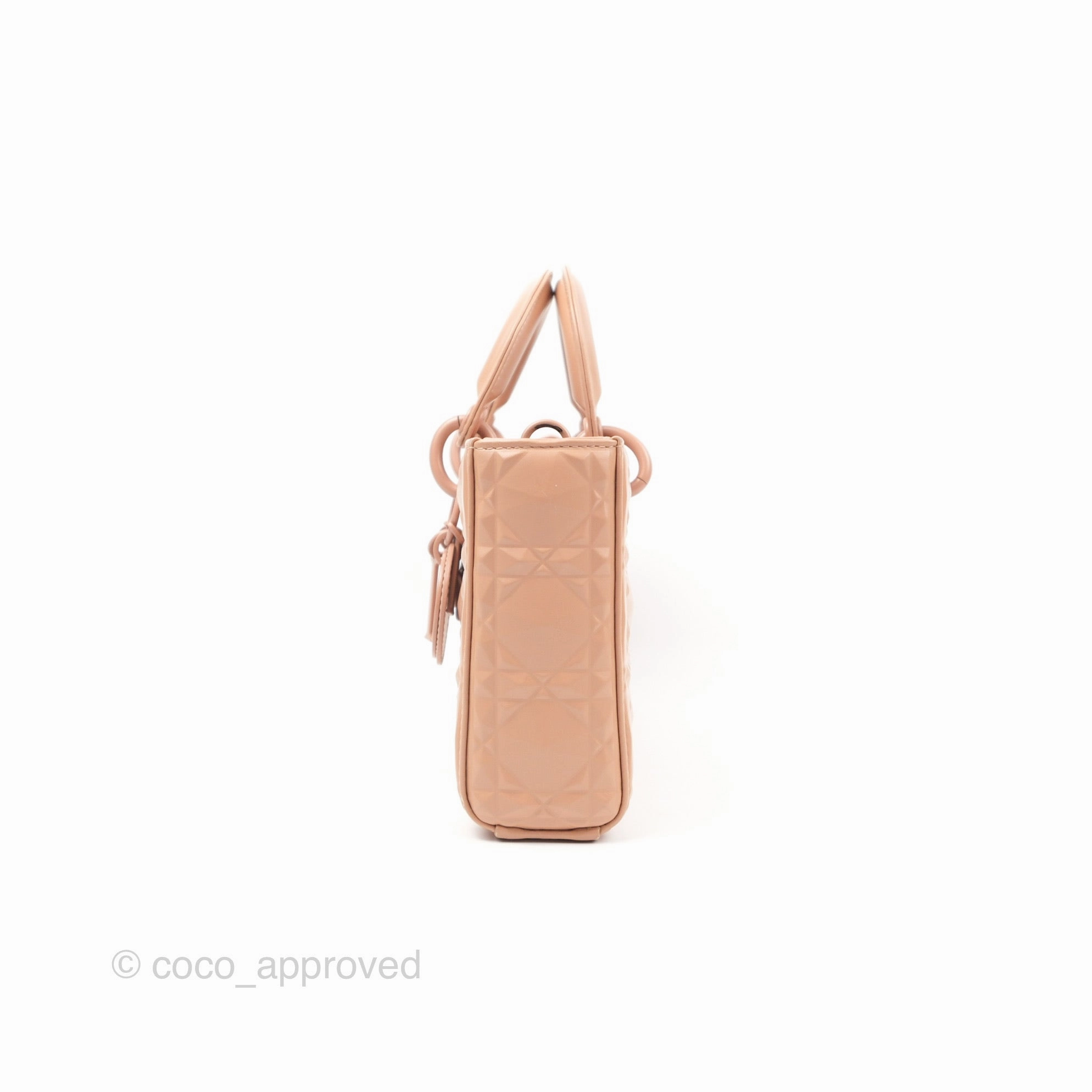 Dior Lady D-Joy Bag Rose Des Vents Cannage Calfskin with Diamond Motif