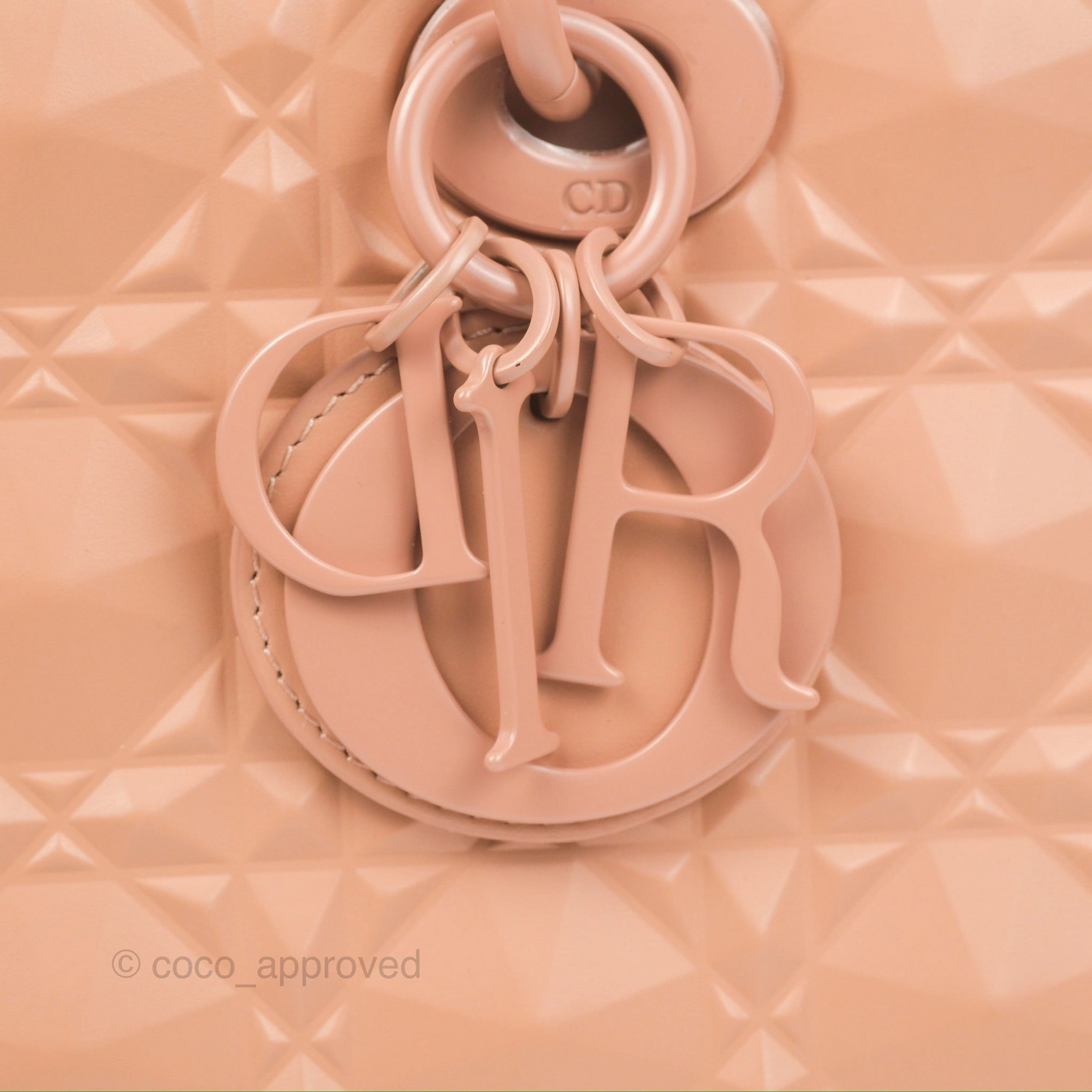 Dior Lady D-Joy Bag Rose Des Vents Cannage Calfskin with Diamond Motif