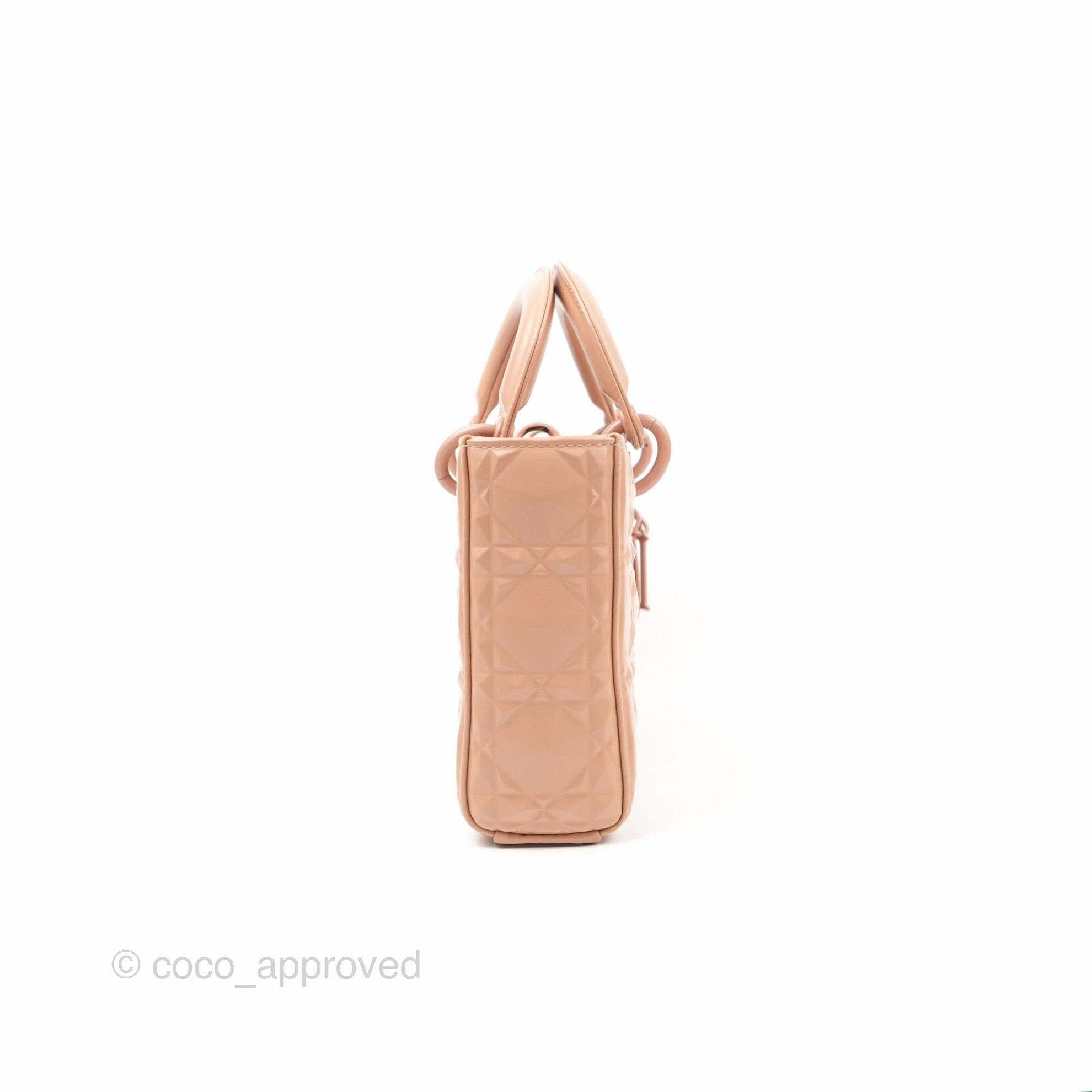 Dior Lady D-Joy Bag Rose Des Vents Cannage Calfskin with Diamond Motif