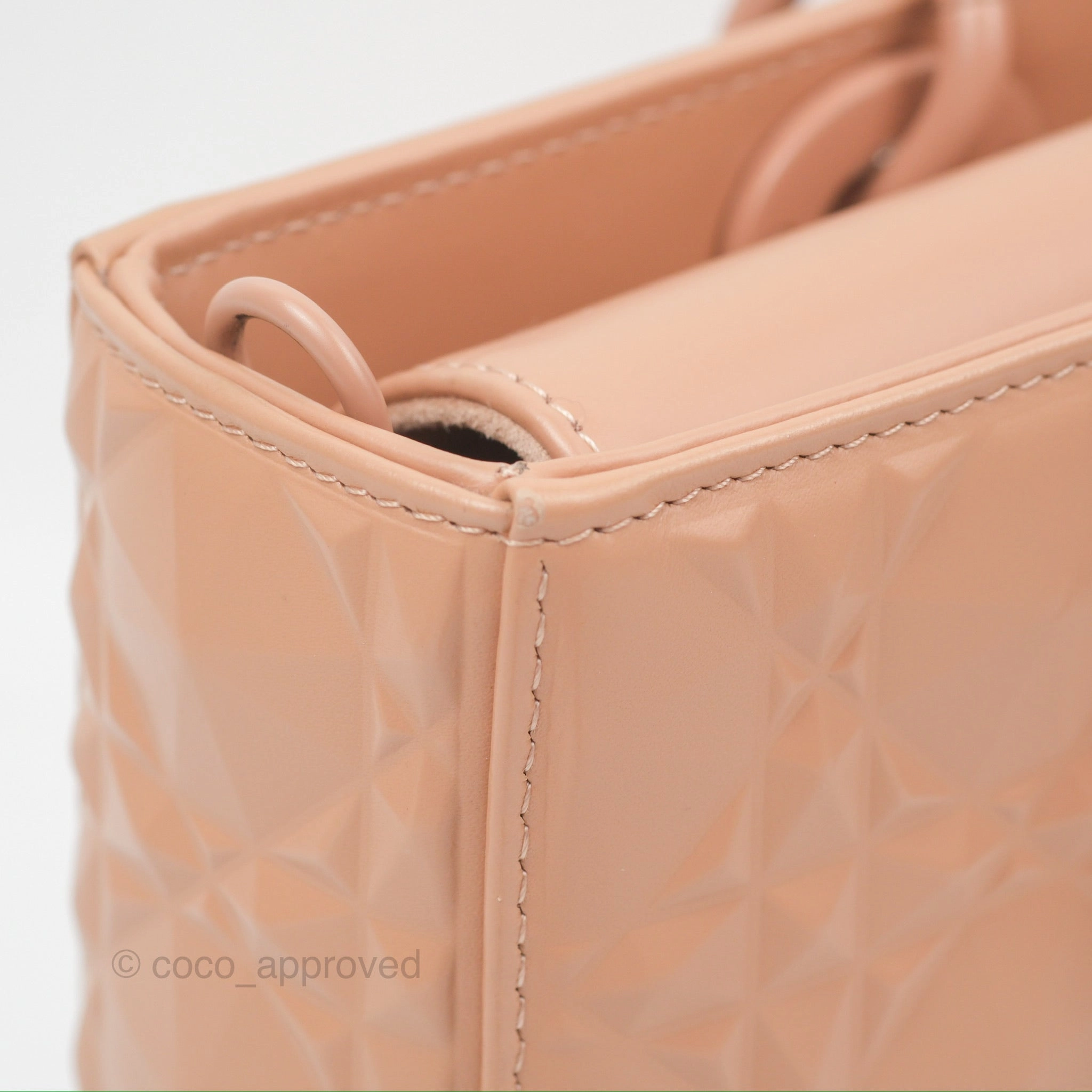 Dior Lady D-Joy Bag Rose Des Vents Cannage Calfskin with Diamond Motif