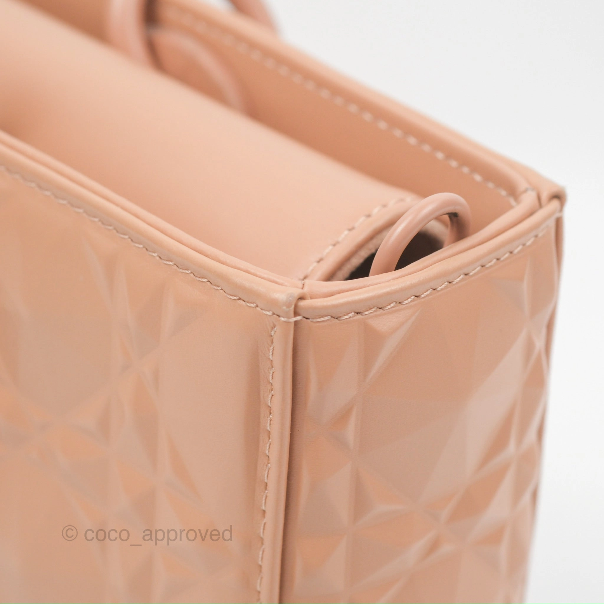 Dior Lady D-Joy Bag Rose Des Vents Cannage Calfskin with Diamond Motif