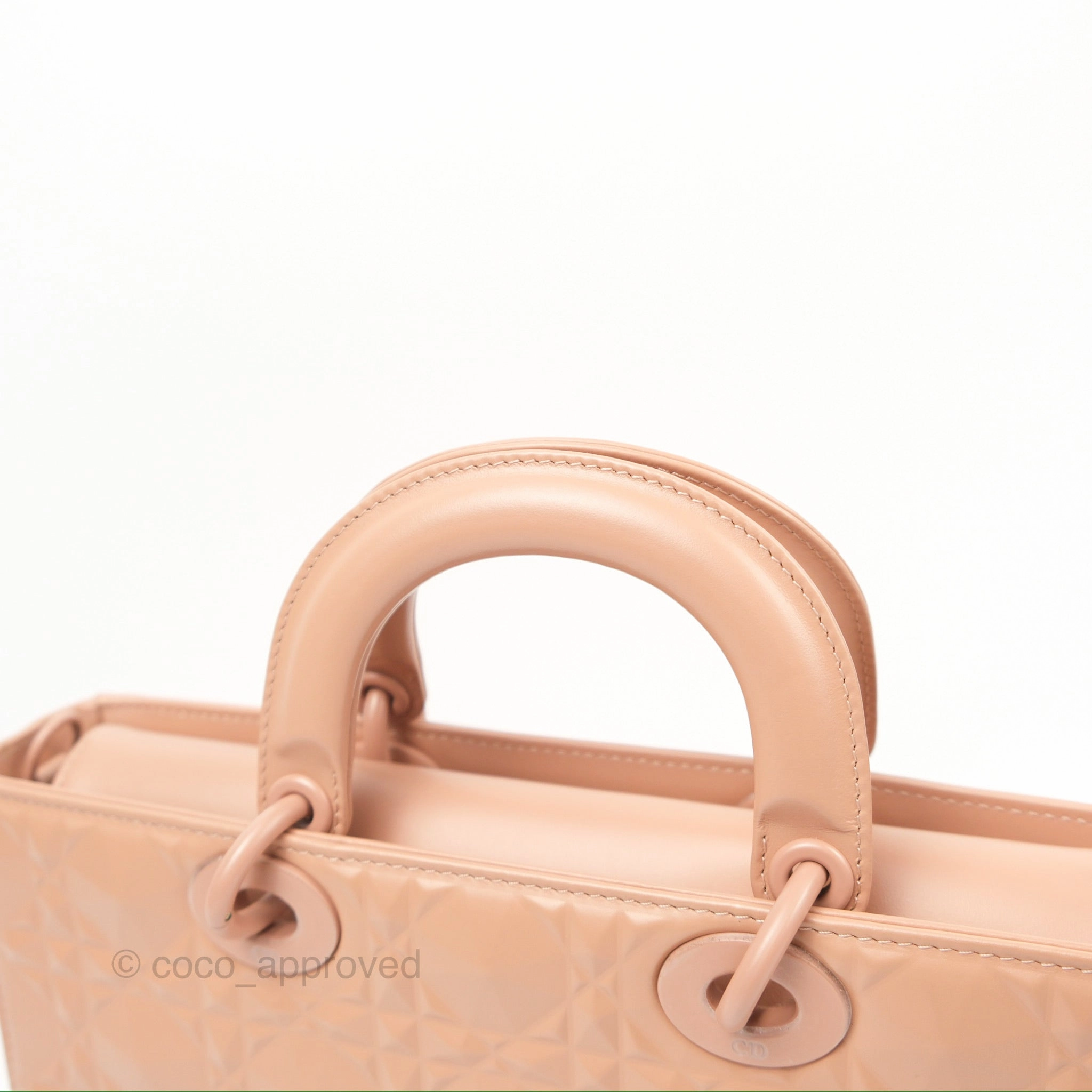 Dior Lady D-Joy Bag Rose Des Vents Cannage Calfskin with Diamond Motif