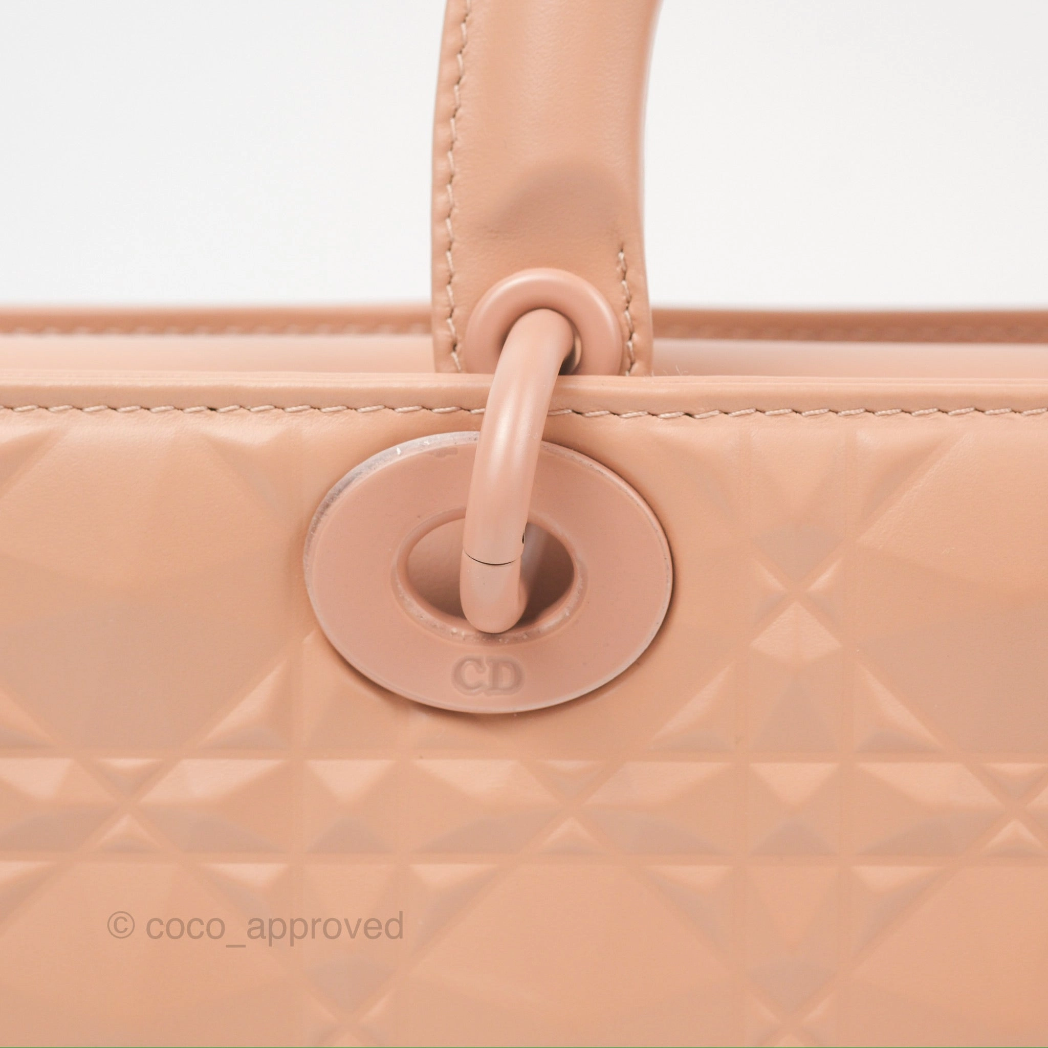 Dior Lady D-Joy Bag Rose Des Vents Cannage Calfskin with Diamond Motif