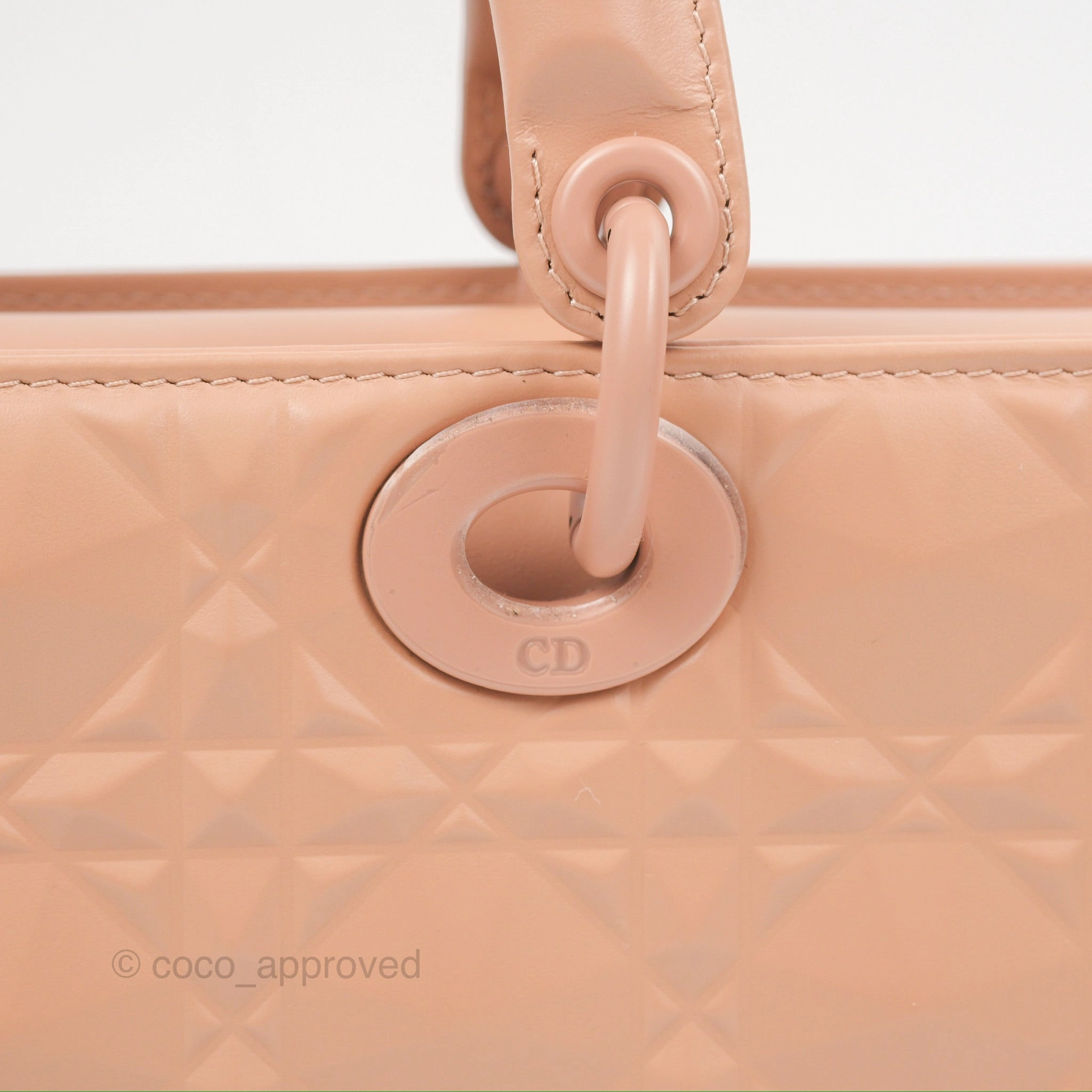 Dior Lady D-Joy Bag Rose Des Vents Cannage Calfskin with Diamond Motif