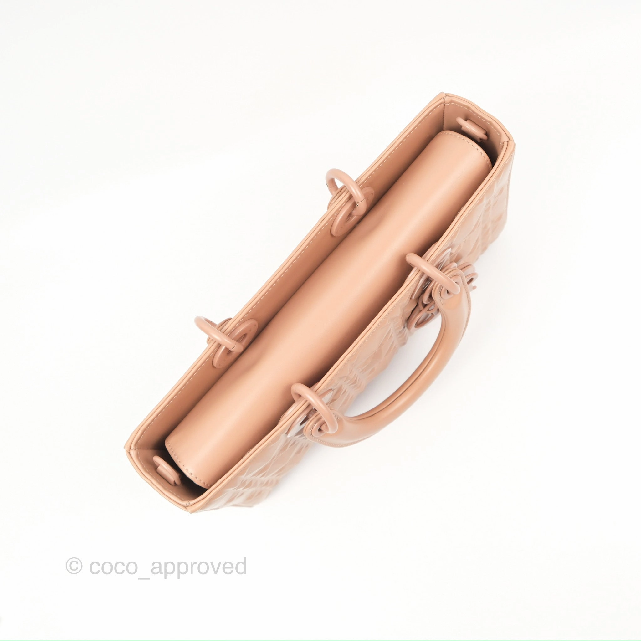 Dior Lady D-Joy Bag Rose Des Vents Cannage Calfskin with Diamond Motif