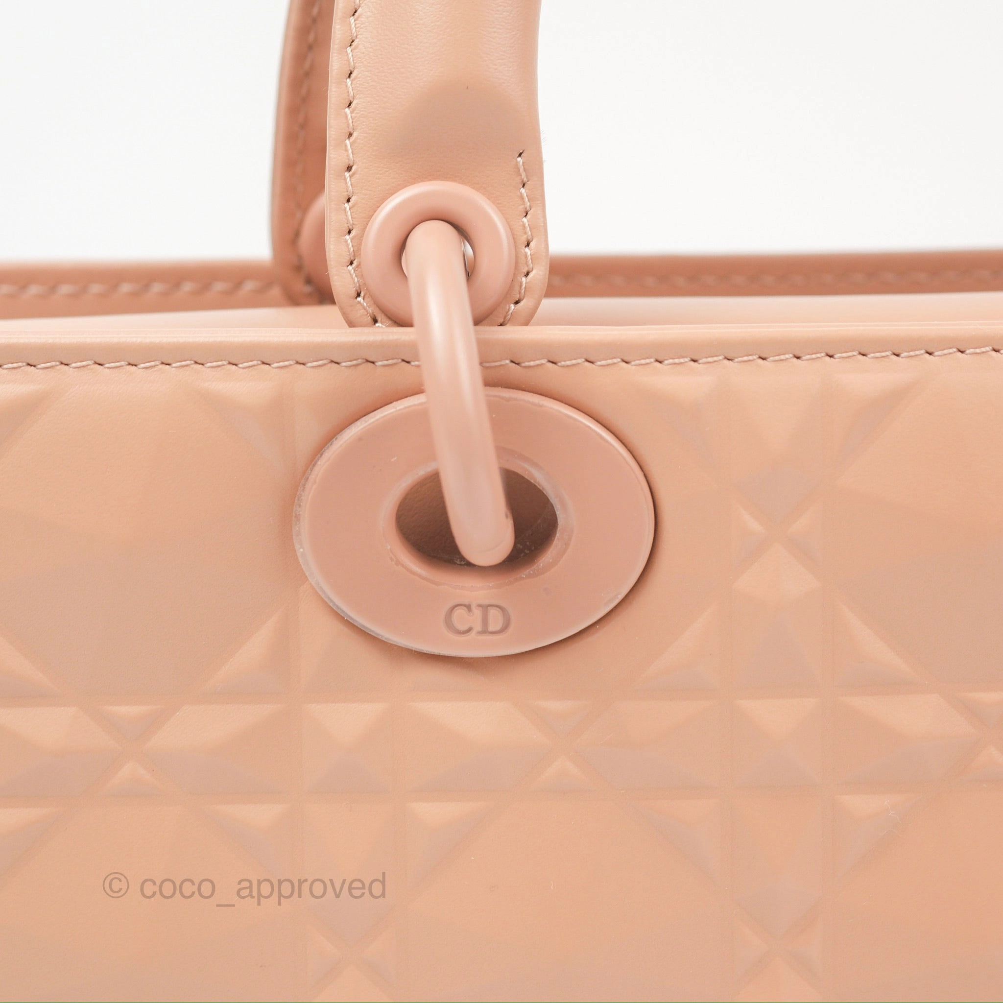 Dior Lady D-Joy Bag Rose Des Vents Cannage Calfskin with Diamond Motif