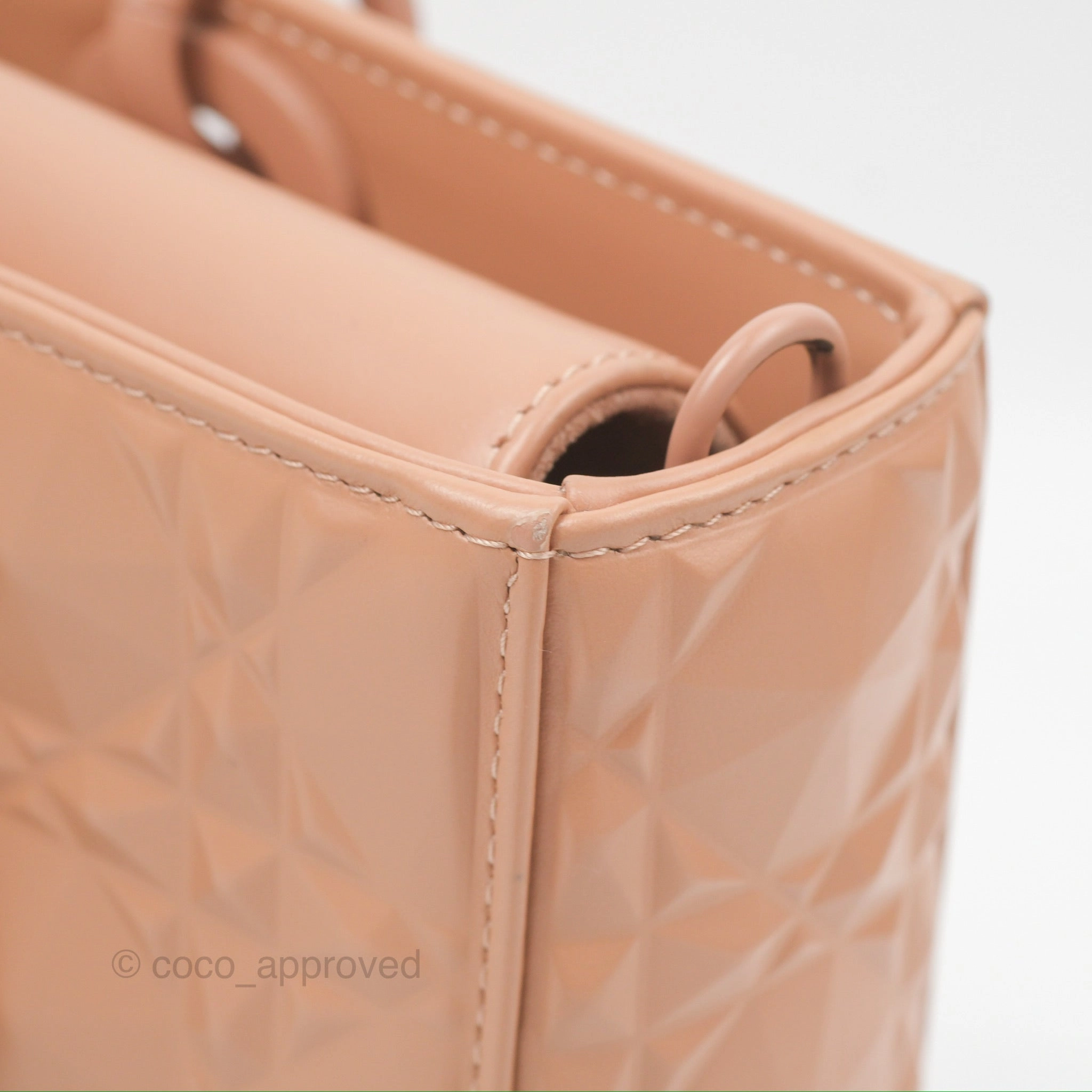 Dior Lady D-Joy Bag Rose Des Vents Cannage Calfskin with Diamond Motif