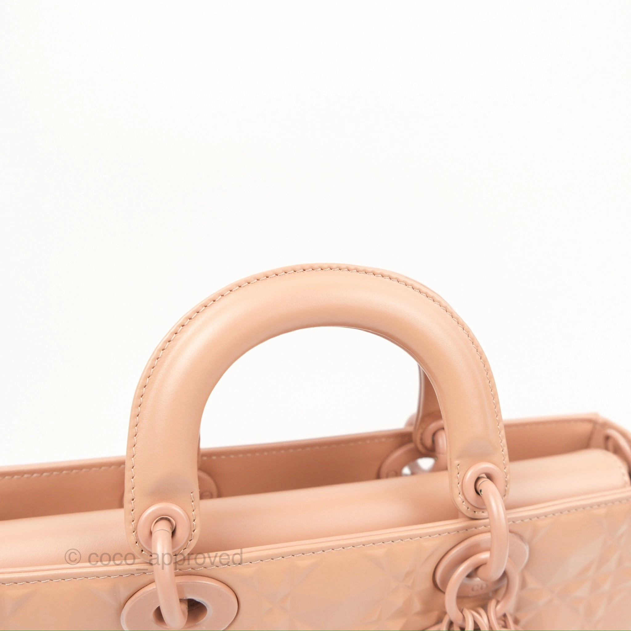 Dior Lady D-Joy Bag Rose Des Vents Cannage Calfskin with Diamond Motif