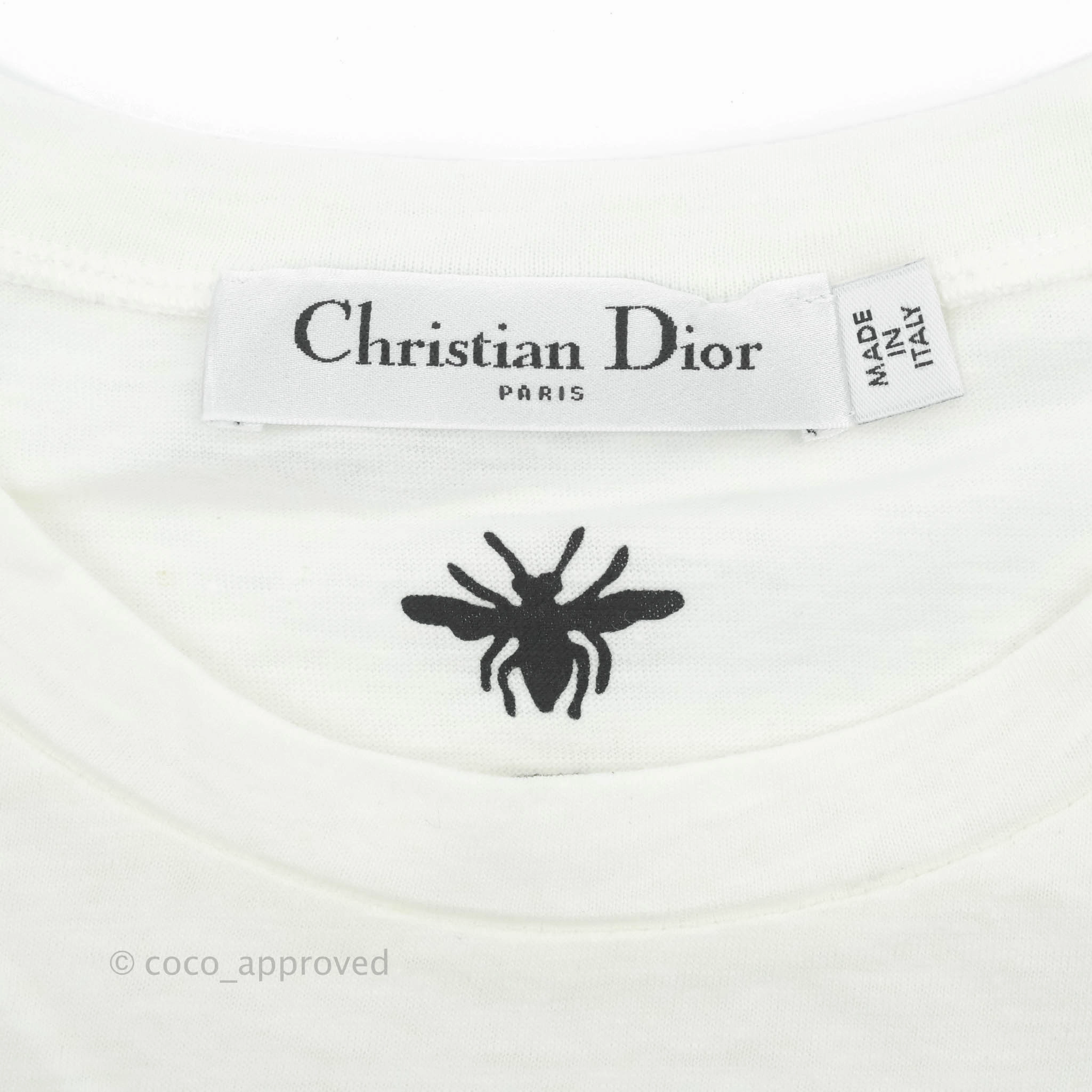 Dior Love T-shirt Off White Cotton and Linen Size M