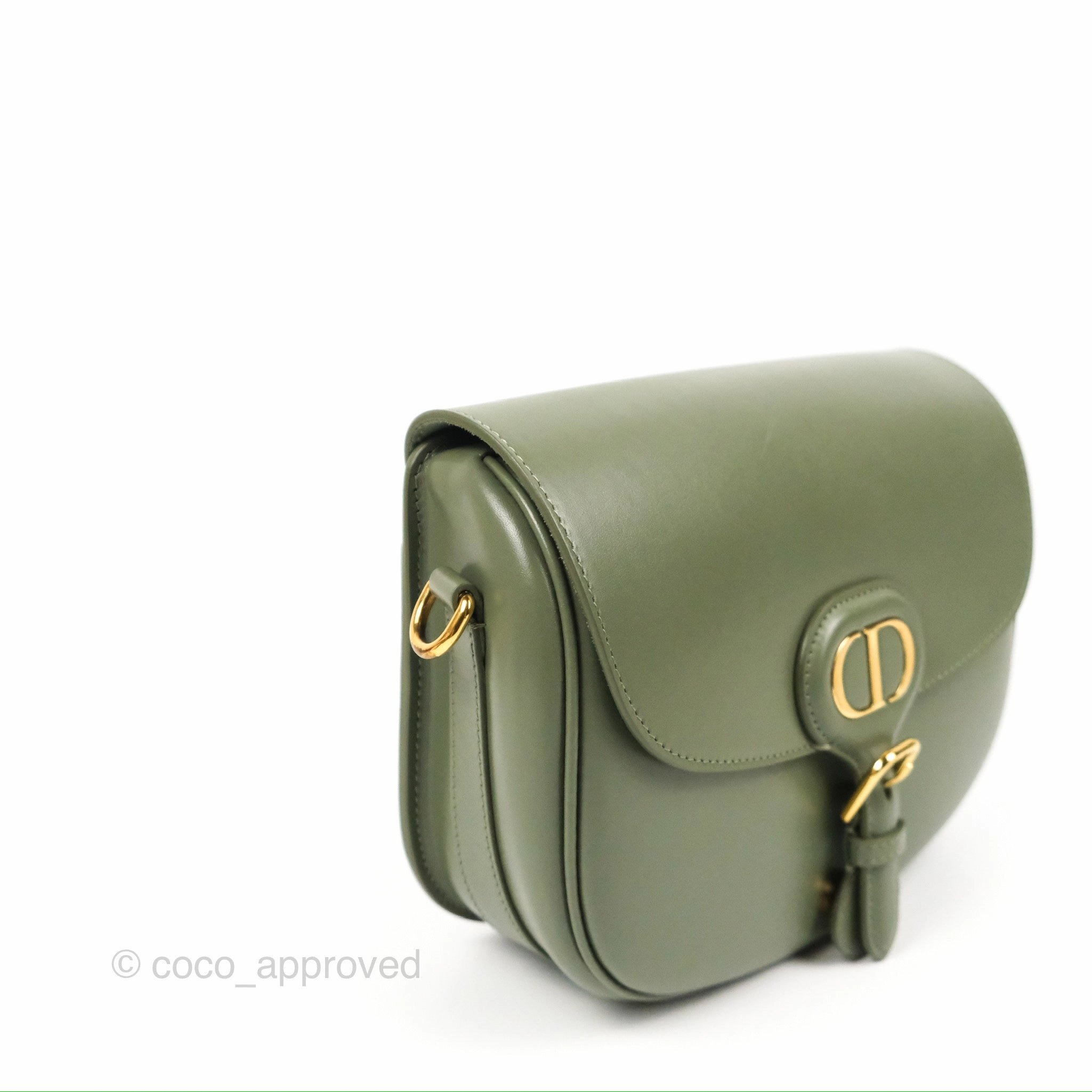 Dior Medium Bobby Bag Cedar Green Calfskin Gold Hardware