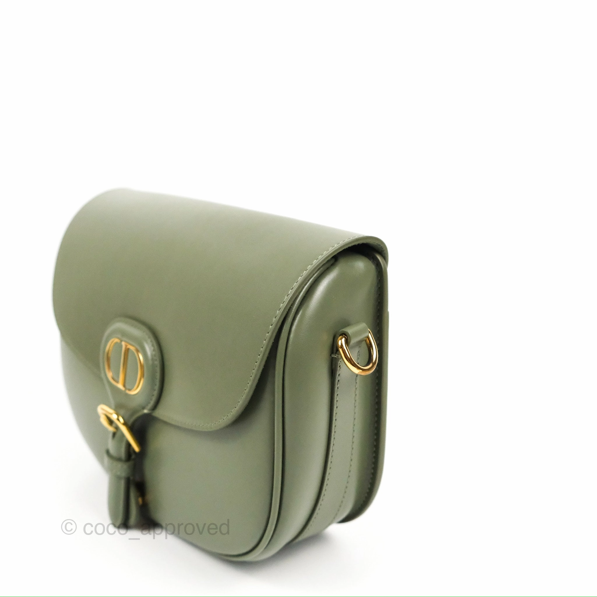 Dior Medium Bobby Bag Cedar Green Calfskin Gold Hardware