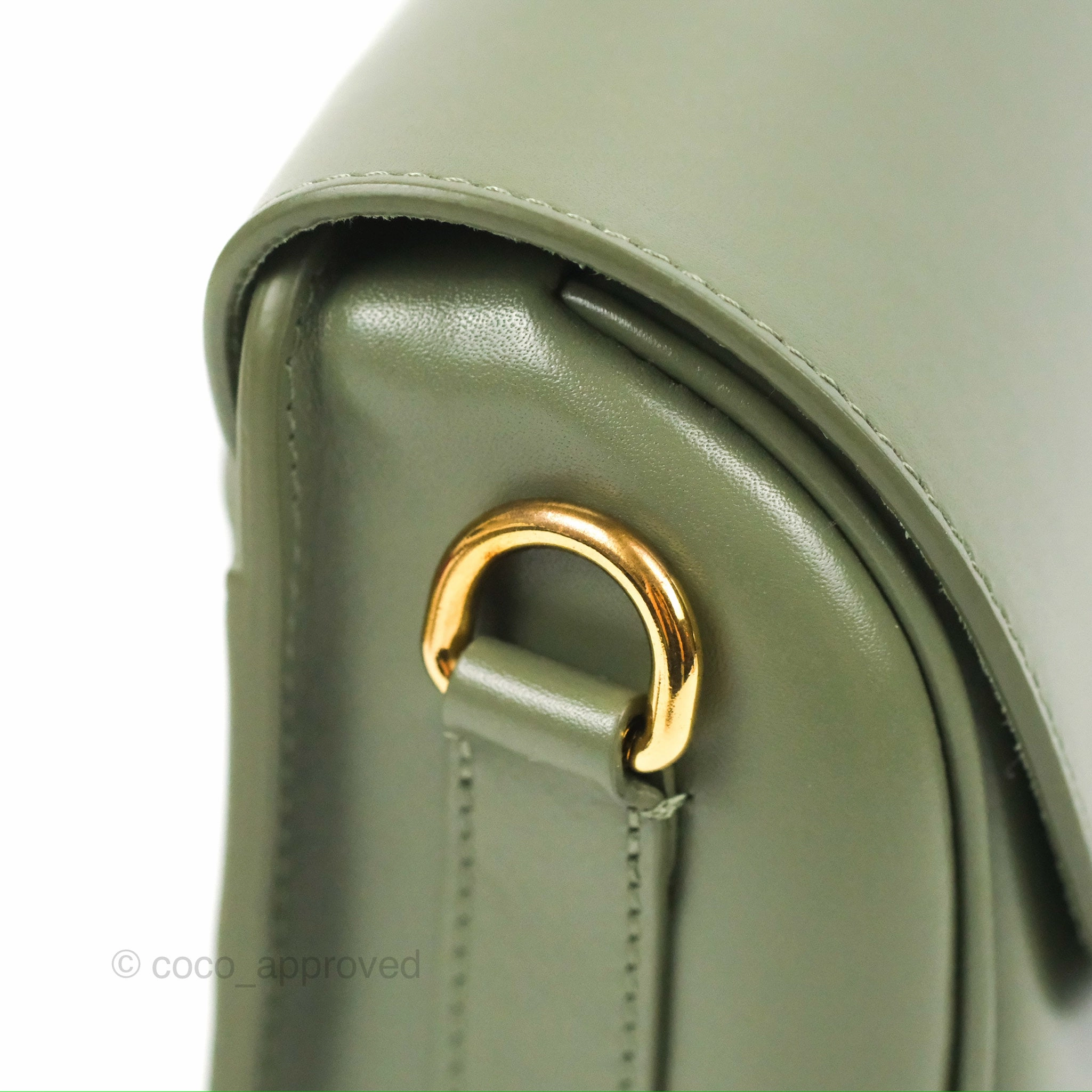 Dior Medium Bobby Bag Cedar Green Calfskin Gold Hardware