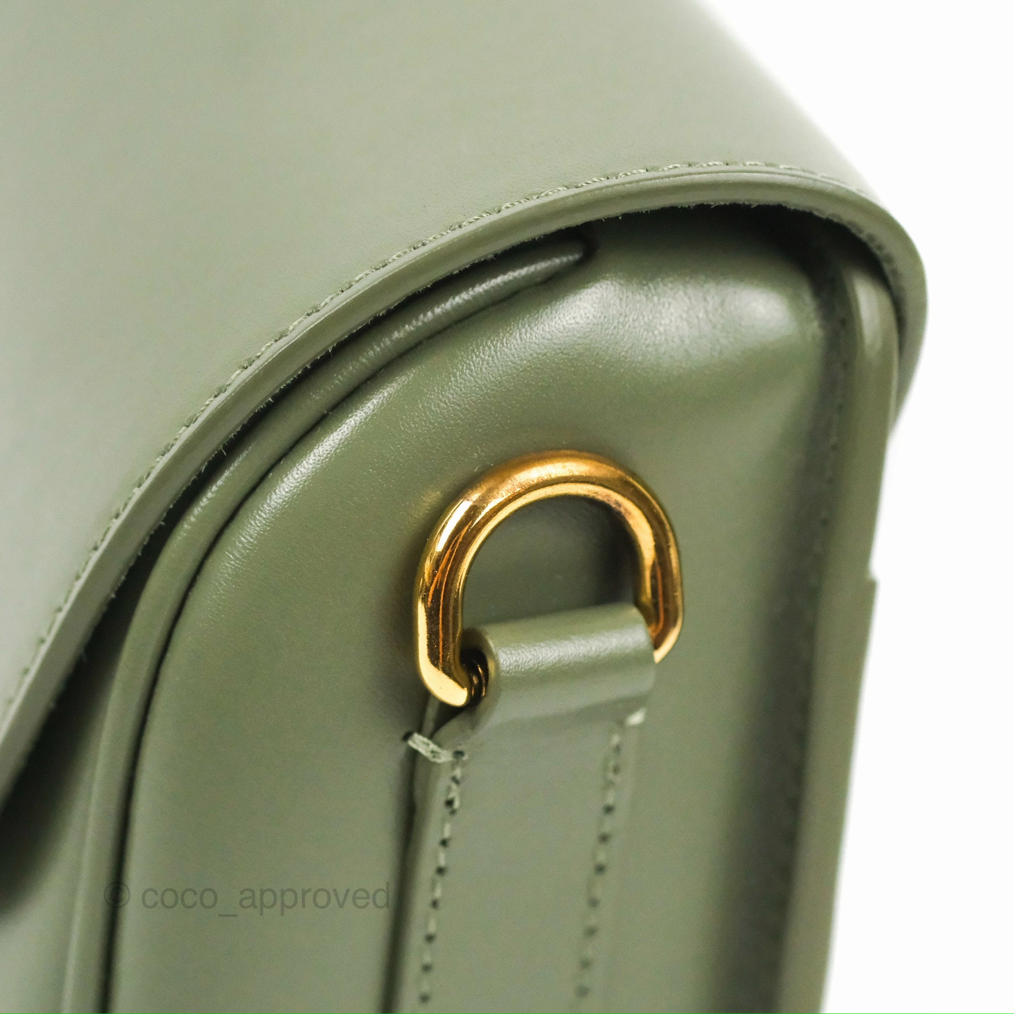 Dior Medium Bobby Bag Cedar Green Calfskin Gold Hardware