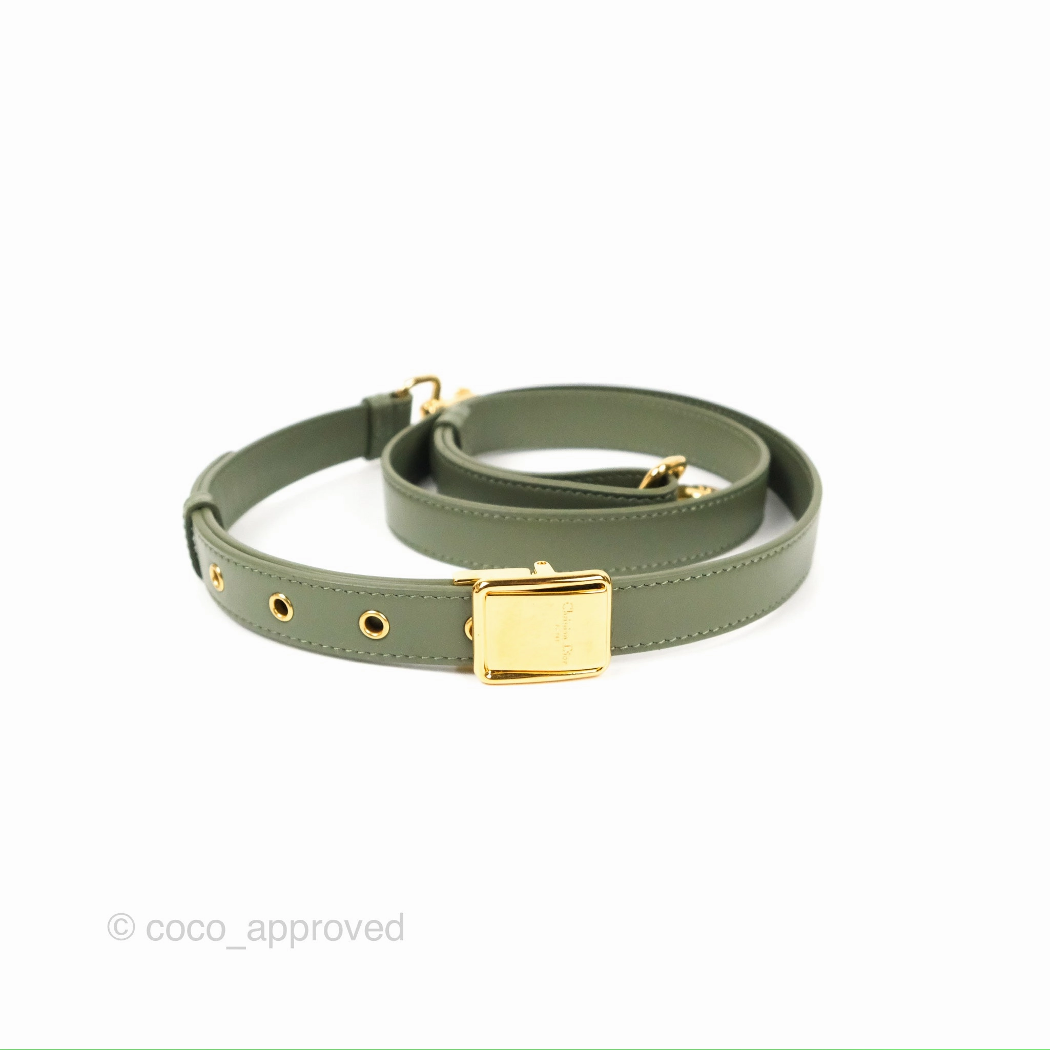 Dior Medium Bobby Bag Cedar Green Calfskin Gold Hardware