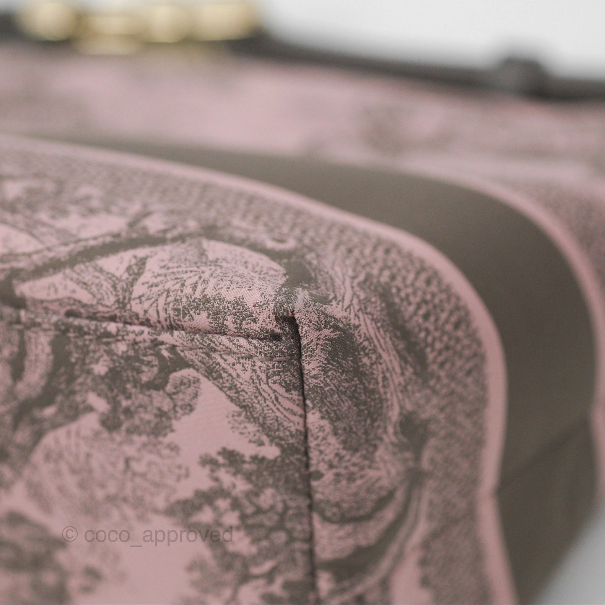 Dior Medium DiorTravel Nomad Pouch Pink Grey Toile de Jouy Reverse Technical Fabric