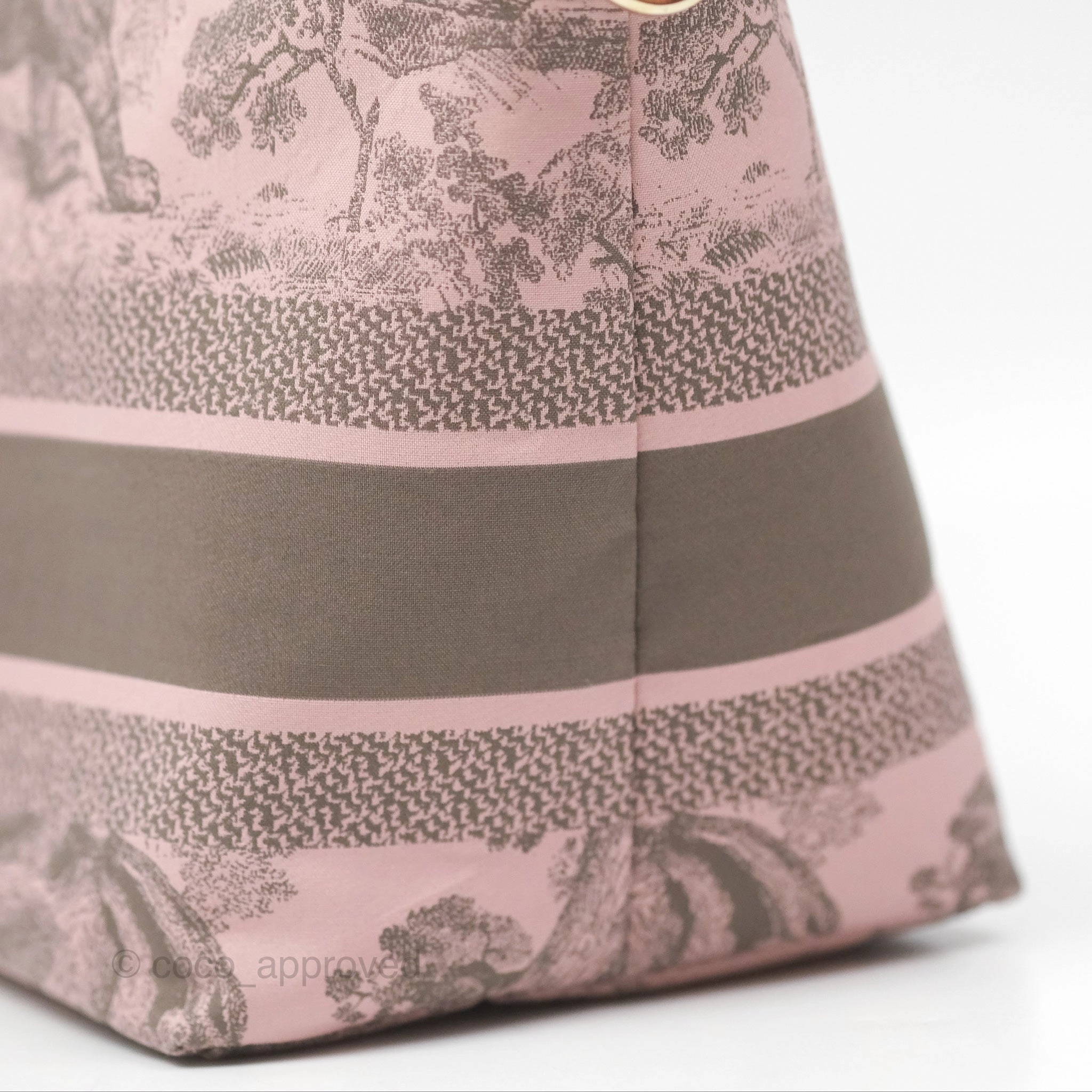 Dior Medium DiorTravel Nomad Pouch Pink Grey Toile de Jouy Reverse Technical Fabric