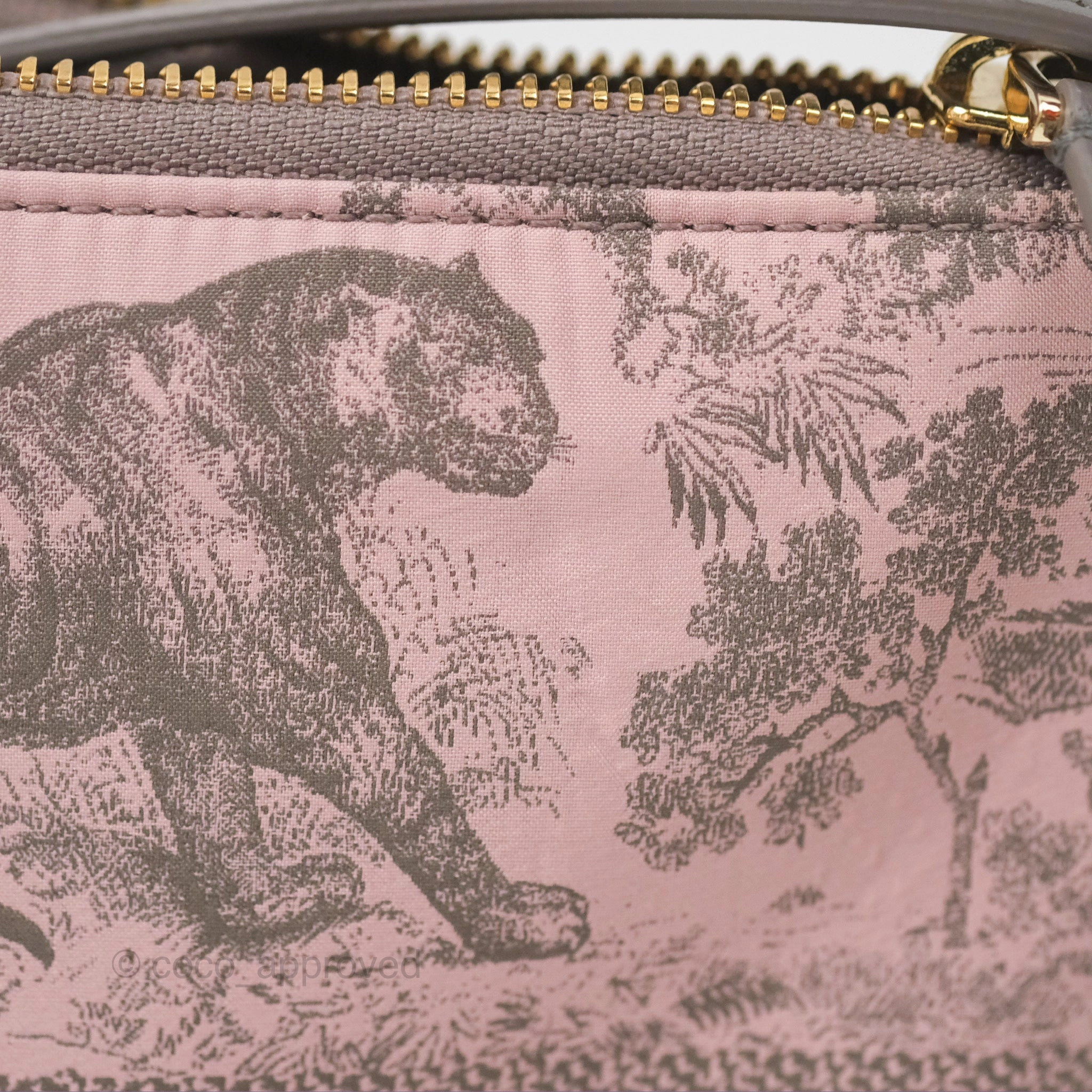 Dior Medium DiorTravel Nomad Pouch Pink Grey Toile de Jouy Reverse Technical Fabric