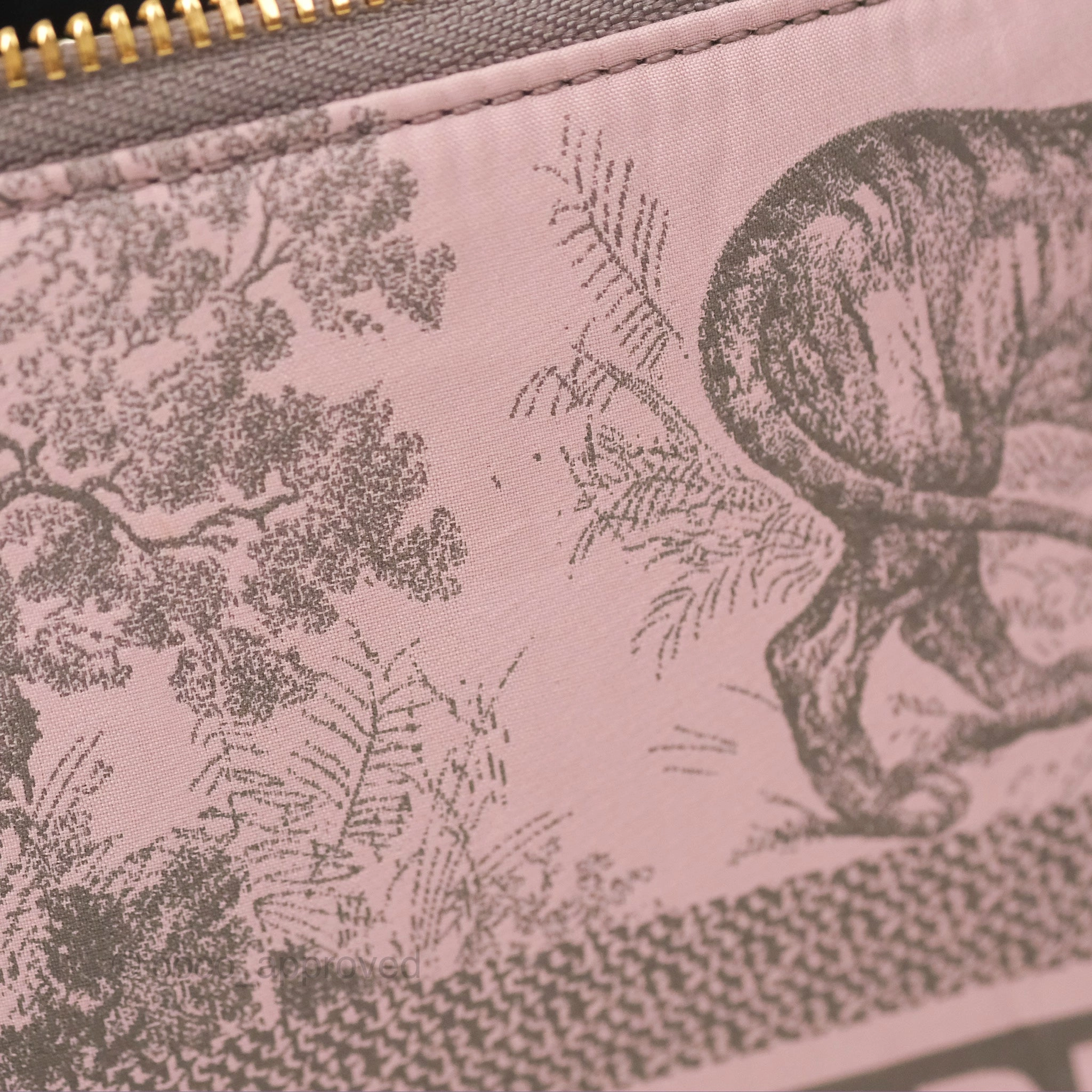 Dior Medium DiorTravel Nomad Pouch Pink Grey Toile de Jouy Reverse Technical Fabric