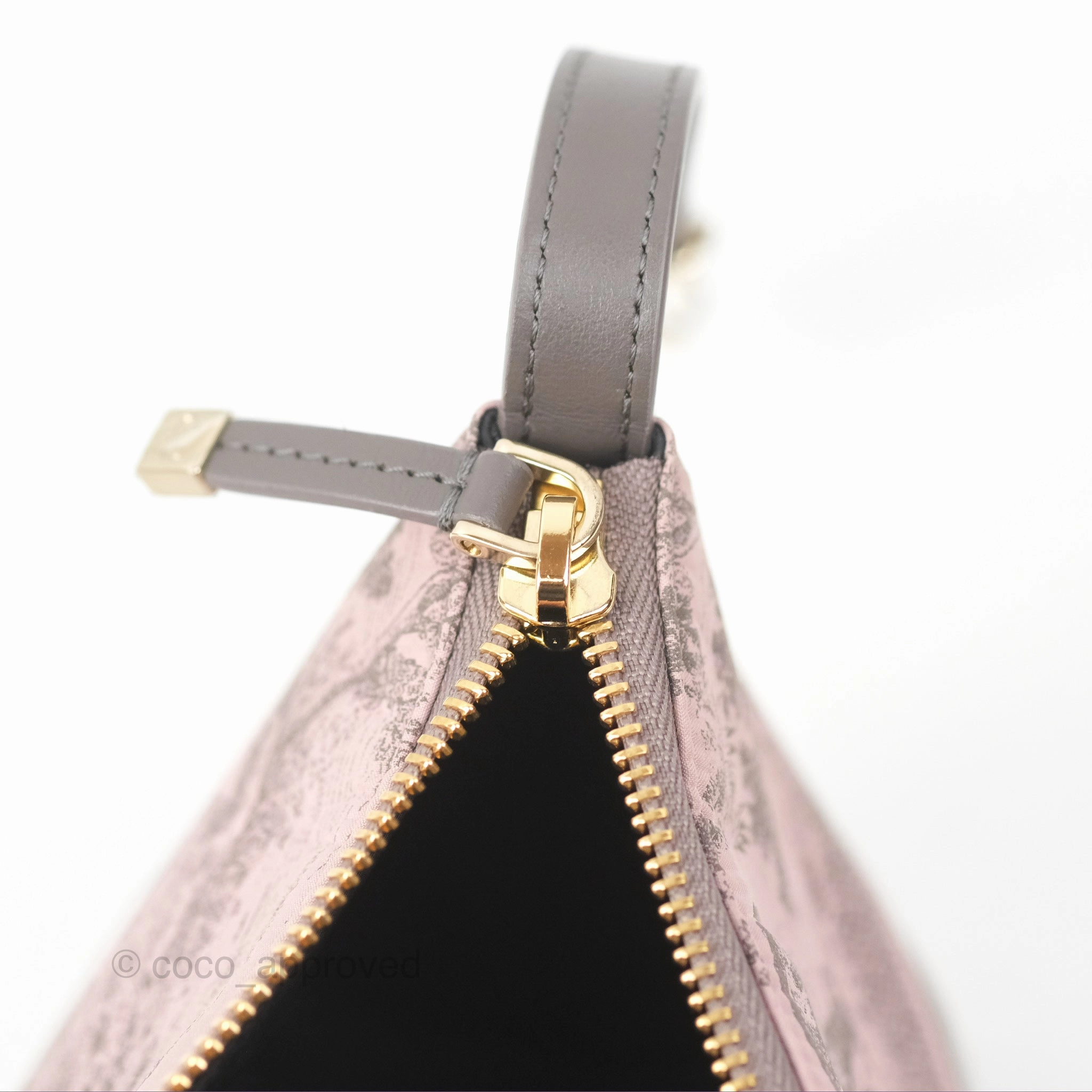 Dior Medium DiorTravel Nomad Pouch Pink Grey Toile de Jouy Reverse Technical Fabric