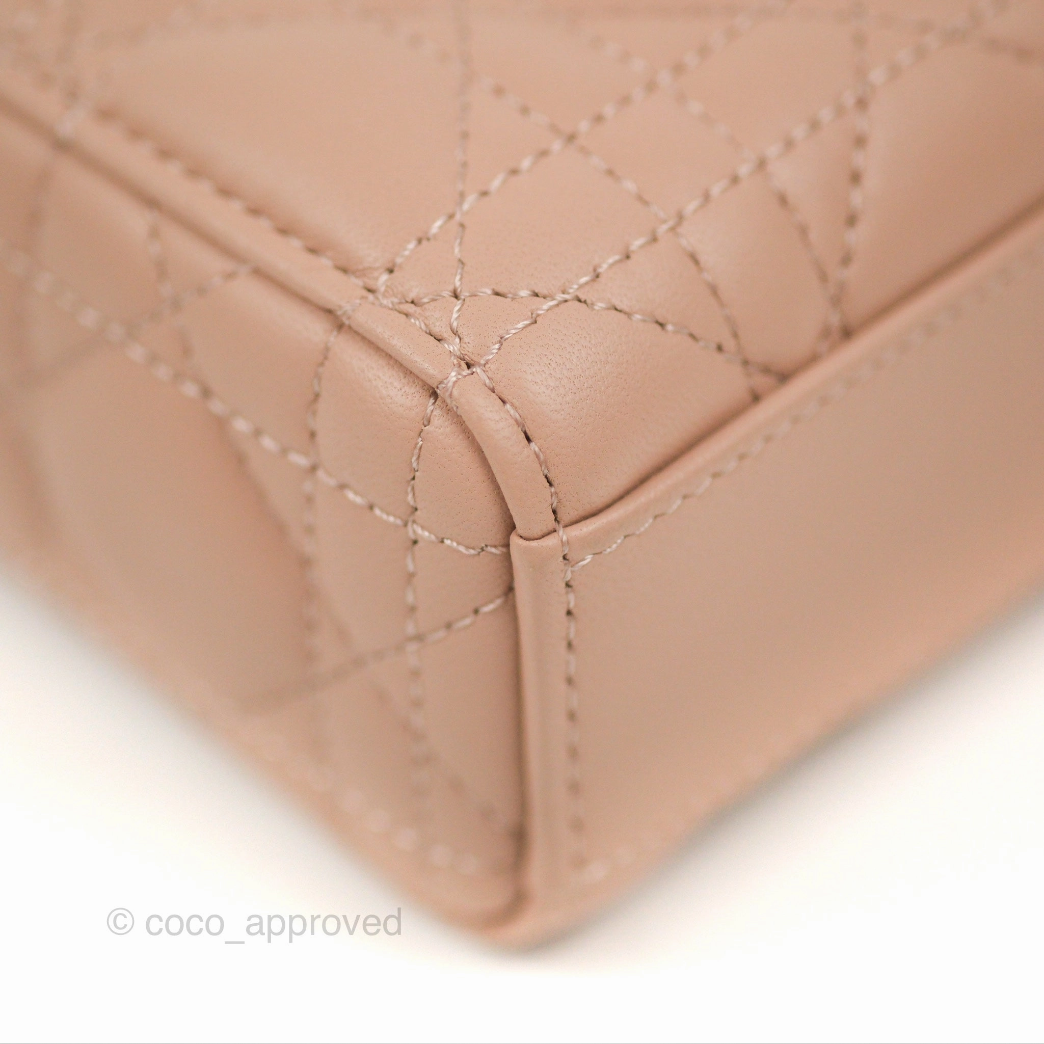 Dior Medium Lady D-Joy Bag Nude Pink Lambskin Cannage