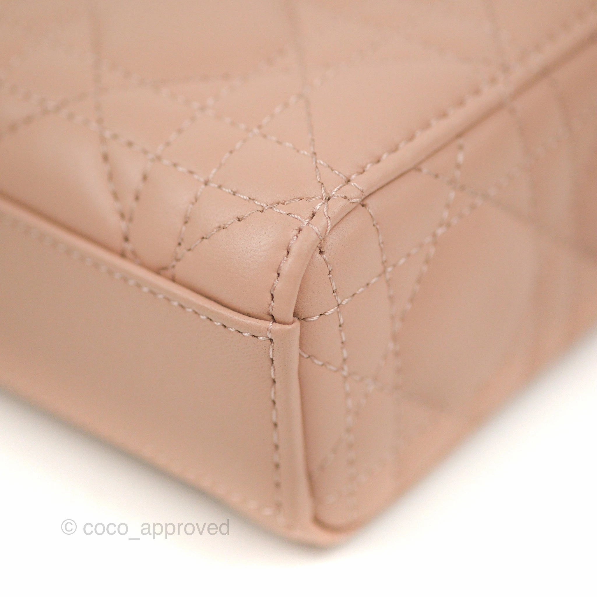 Dior Medium Lady D-Joy Bag Nude Pink Lambskin Cannage