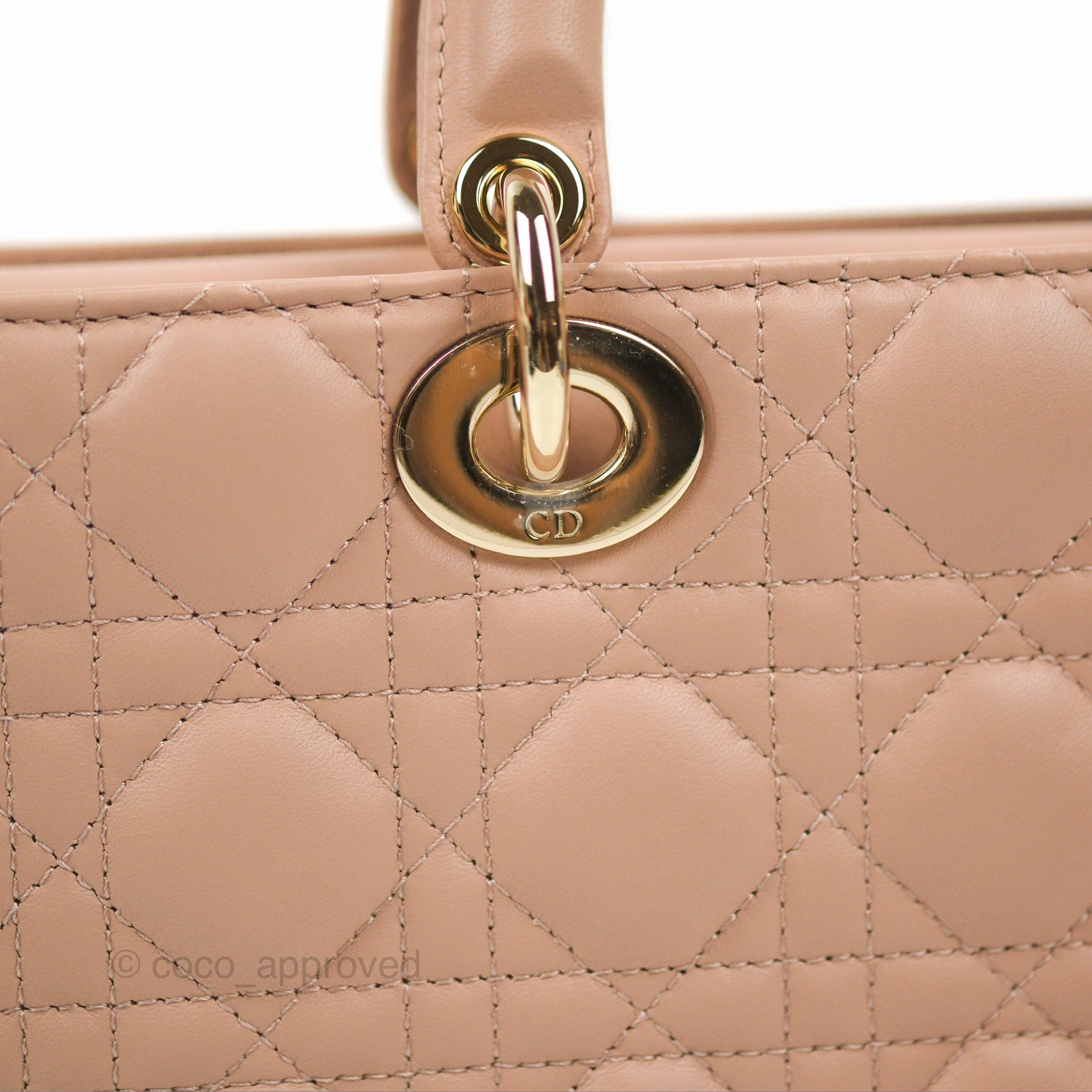 Dior Medium Lady D-Joy Bag Nude Pink Lambskin Cannage