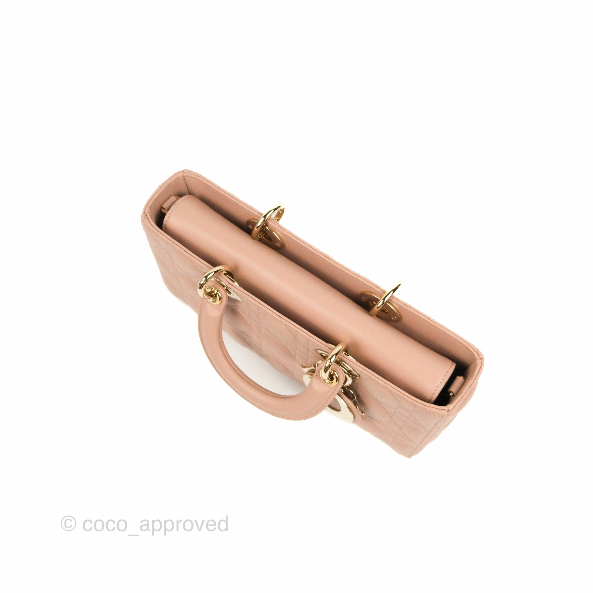 Dior Medium Lady D-Joy Bag Nude Pink Lambskin Cannage