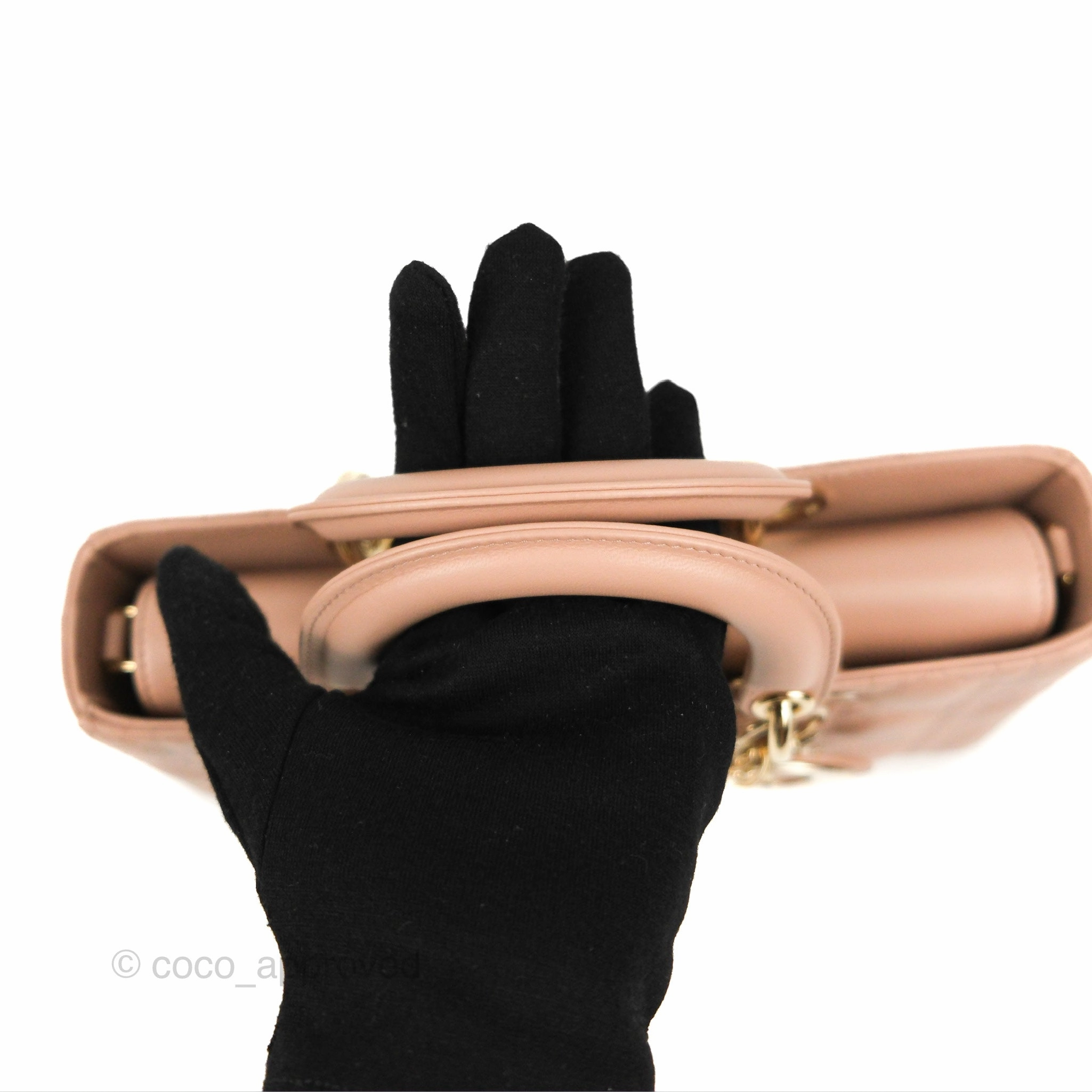 Dior Medium Lady D-Joy Bag Nude Pink Lambskin Cannage