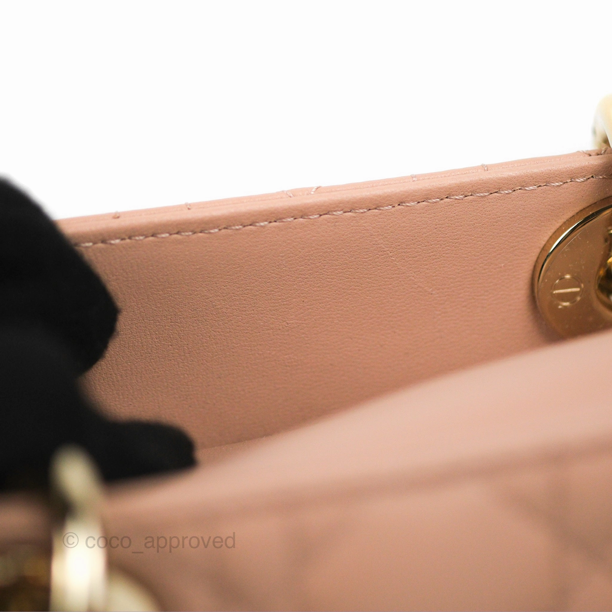 Dior Medium Lady D-Joy Bag Nude Pink Lambskin Cannage