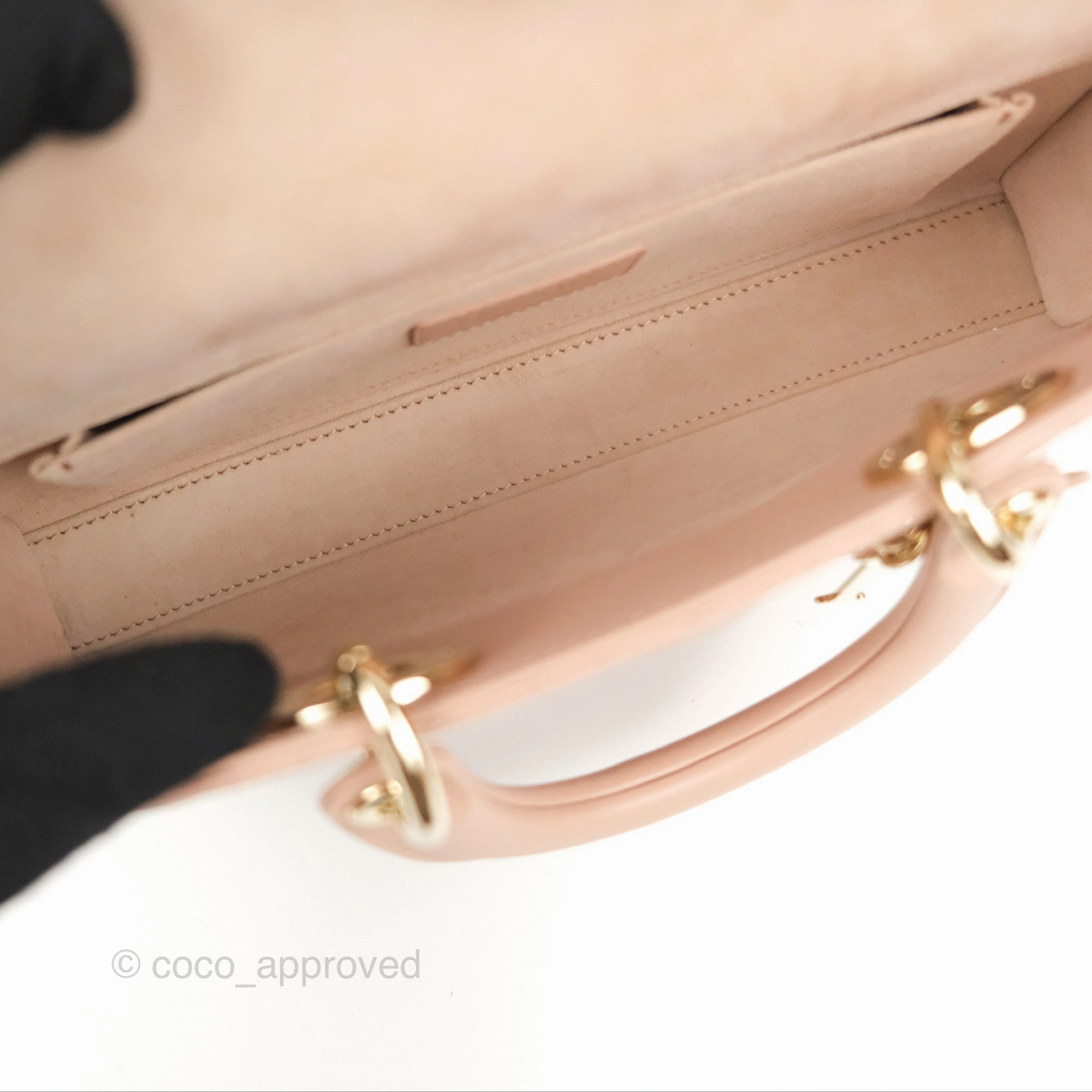 Dior Medium Lady D-Joy Bag Nude Pink Lambskin Cannage
