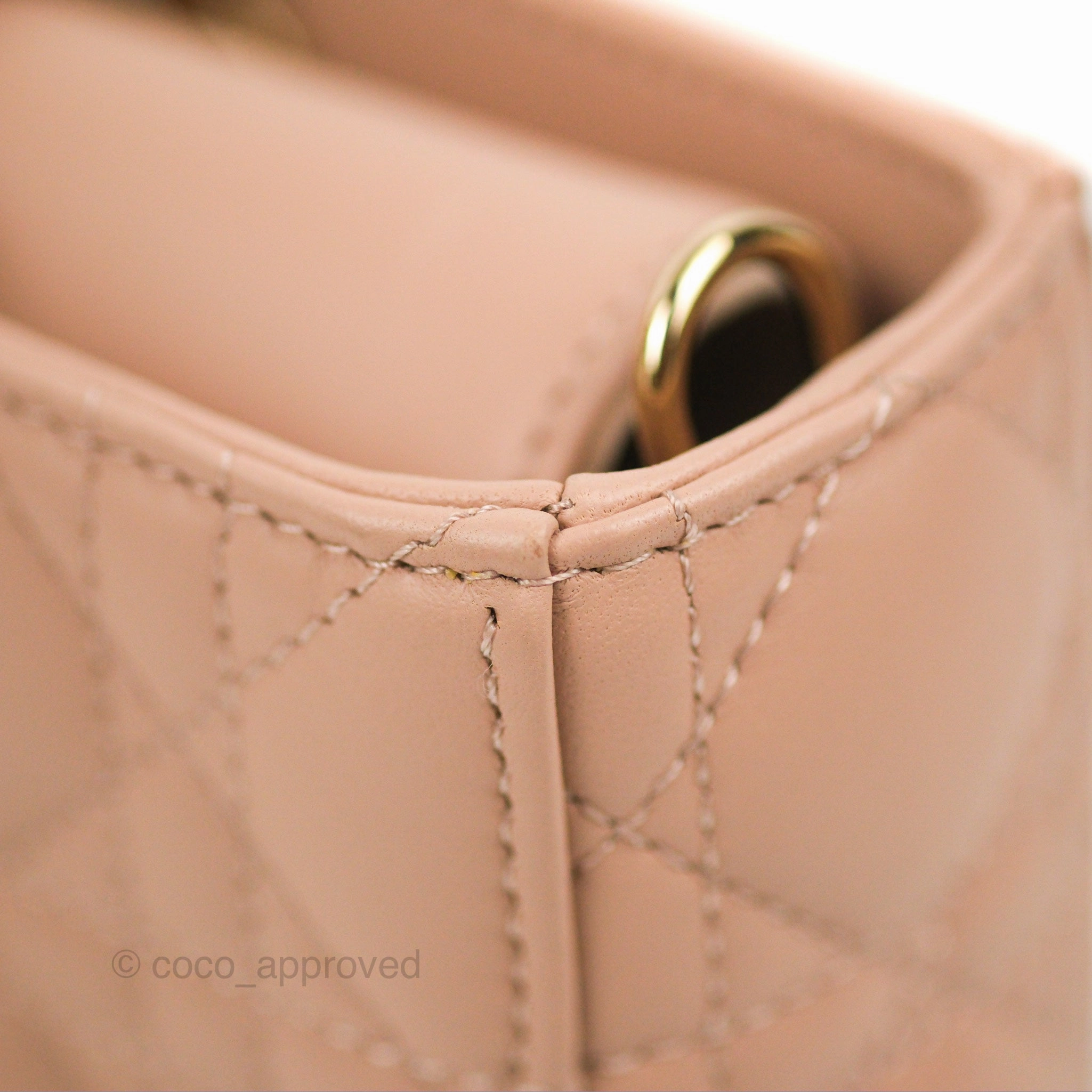 Dior Medium Lady D-Joy Bag Nude Pink Lambskin Cannage