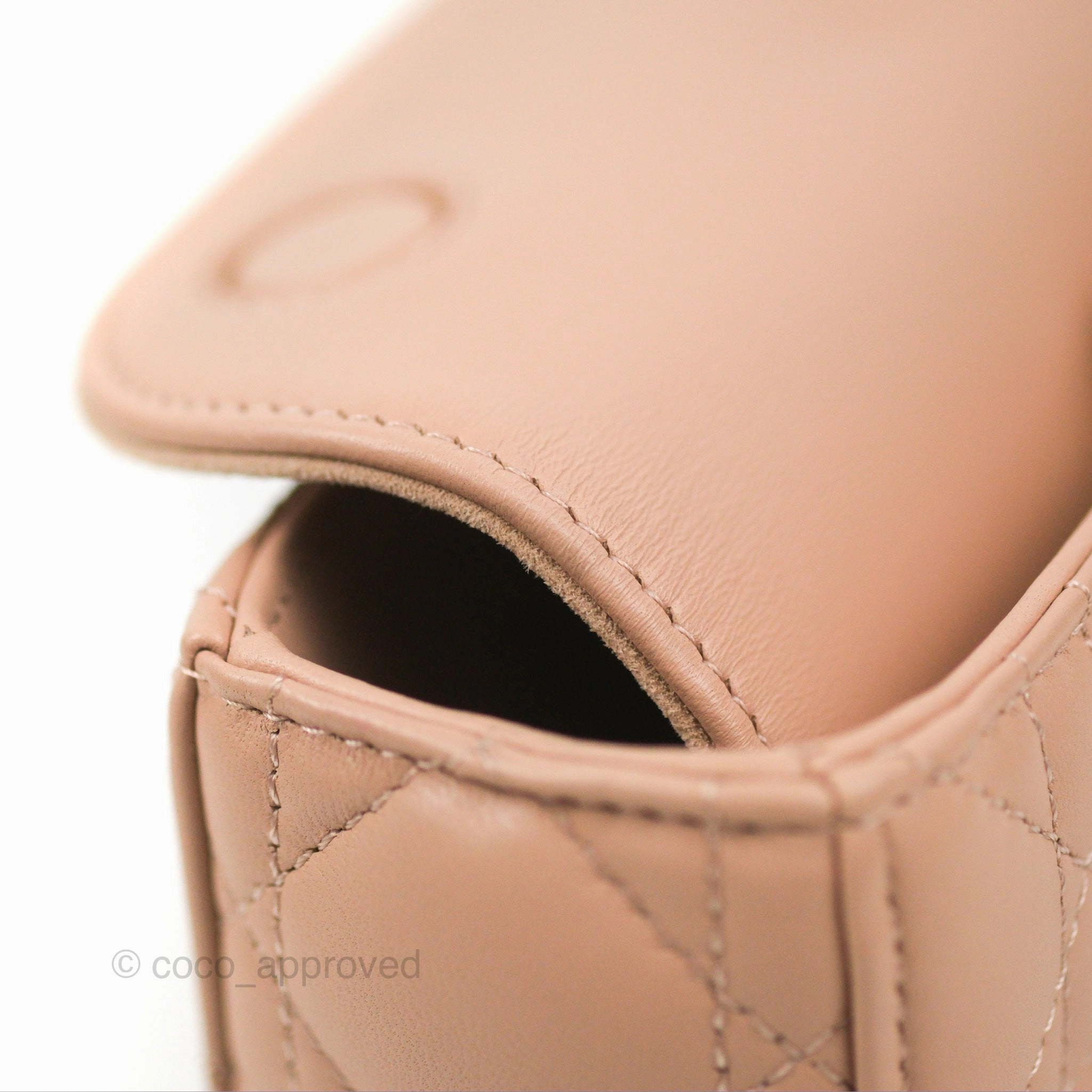 Dior Medium Lady D-Joy Bag Nude Pink Lambskin Cannage